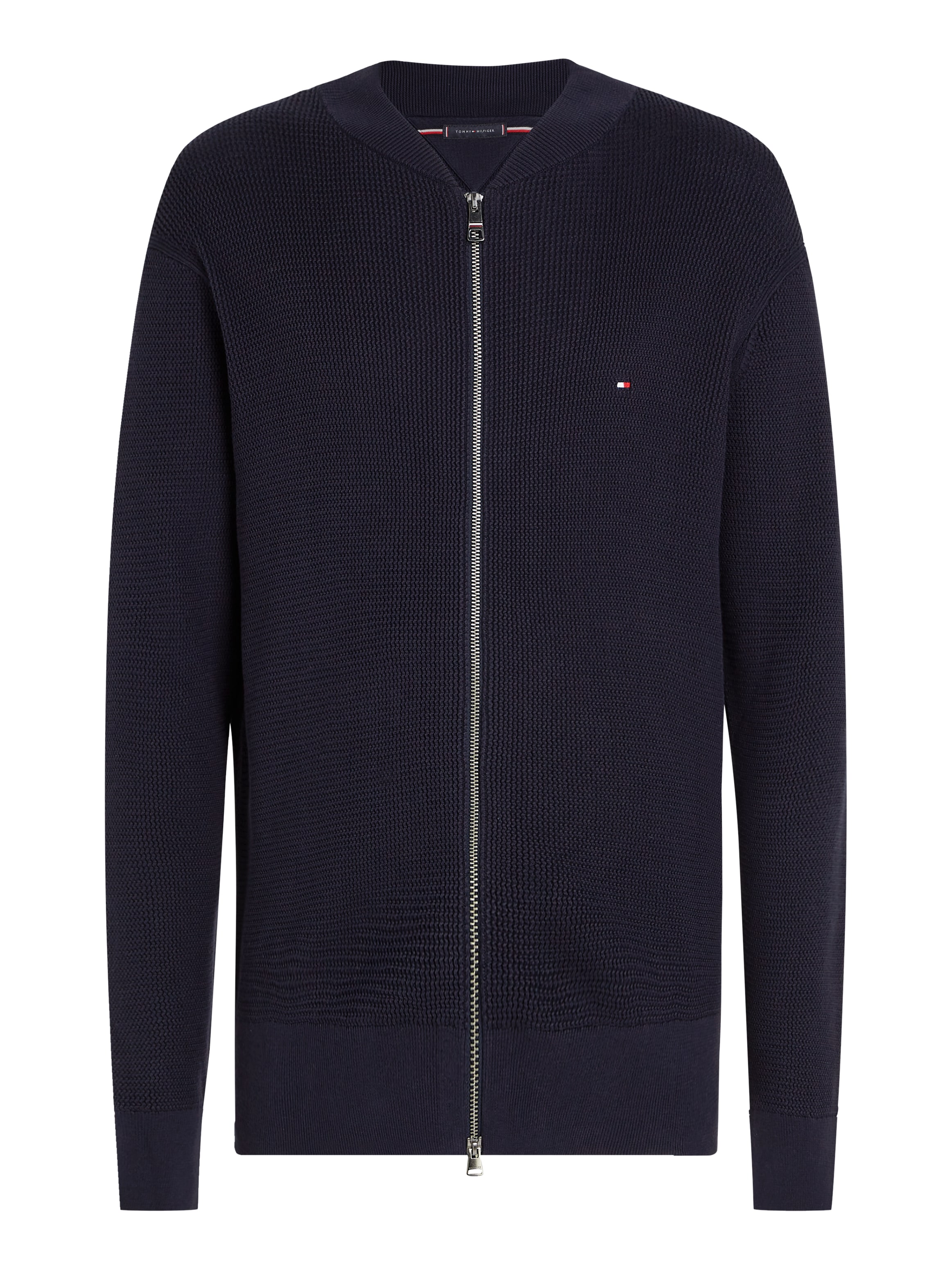 Tommy Hilfiger Strickjacke »RACKING STRUCTURE BASEBALL ZT«