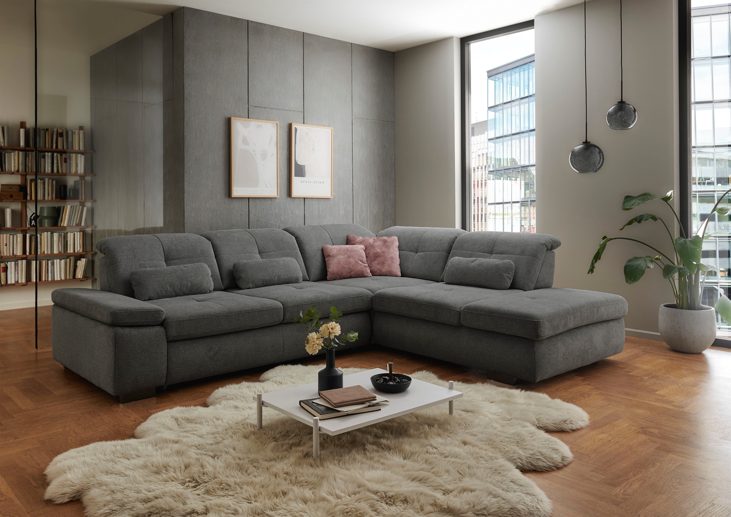 Die PlanBar Ecksofa »MP-IN16012 L-Form Kaltschaum-Polsterung«, inkl. Sitztiefenverstellung, optional mit Funktionen