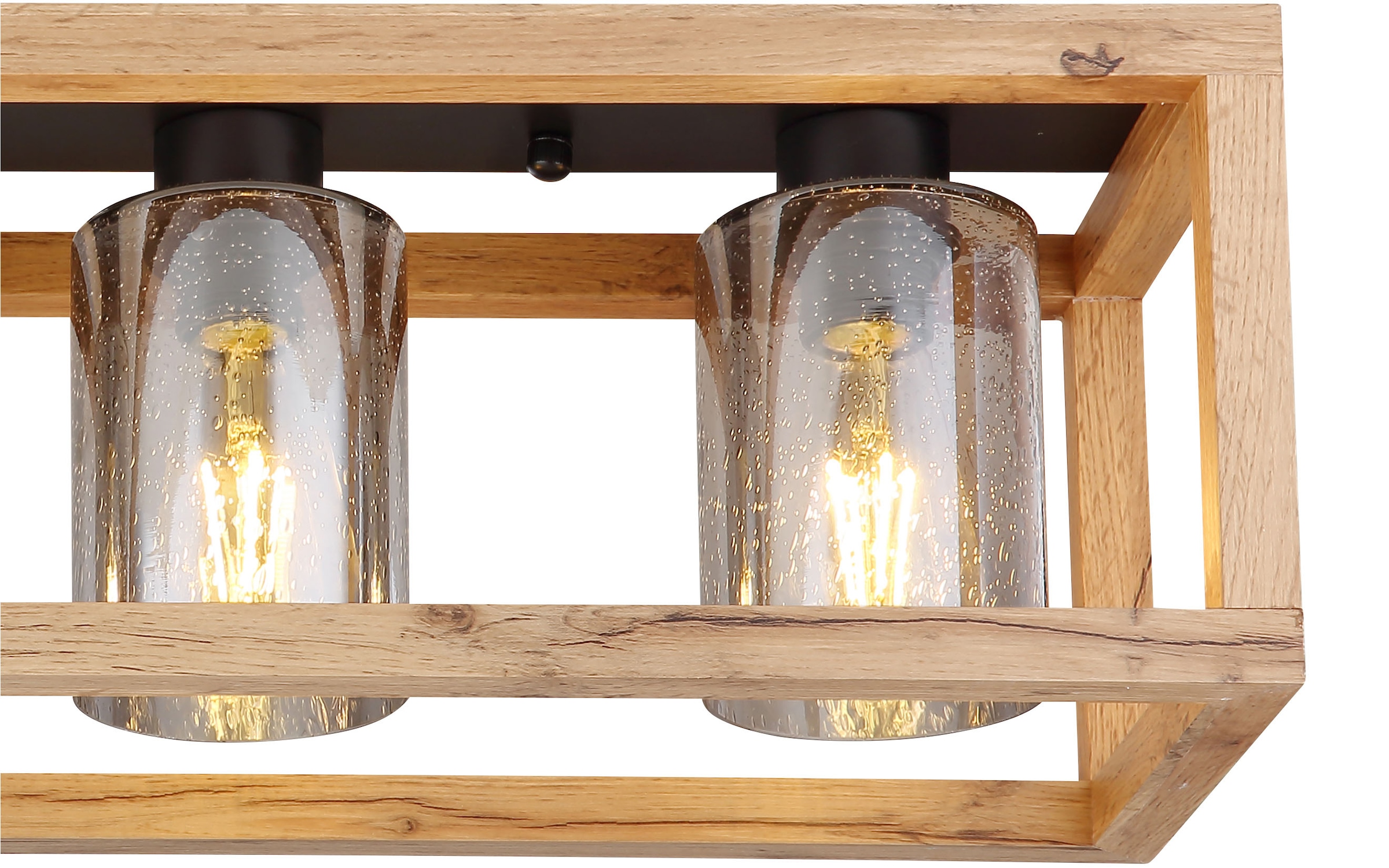 GLOBO LIGHTING Deckenleuchte »PETTEY«, Leuchtmittel E27 | ohne Leuchtmittel, Deckenlampe/Glas rauchfarben/Essbereich/Wohnzimmer