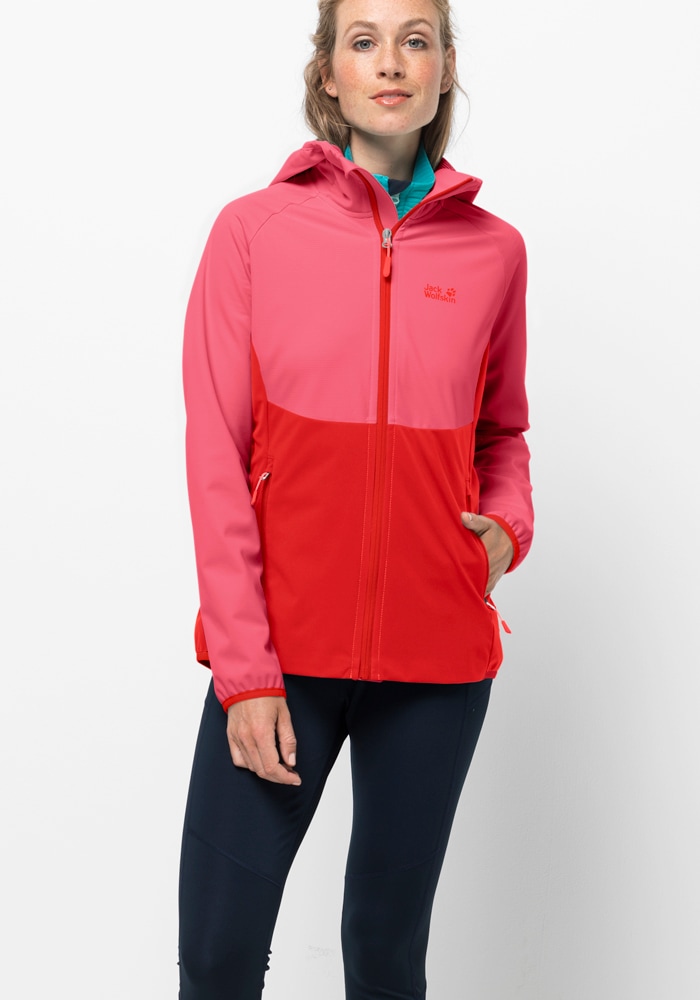 Jack Wolfskin Softshelljacke "GO HIKE SOFTSHELL W", mit Kapuze