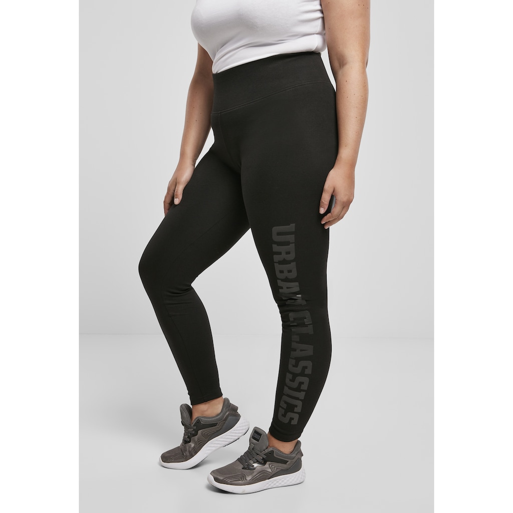 URBAN CLASSICS Leggings »Urban Classics Damen Ladies High Waist Branded Leggings«, (1 tlg.)