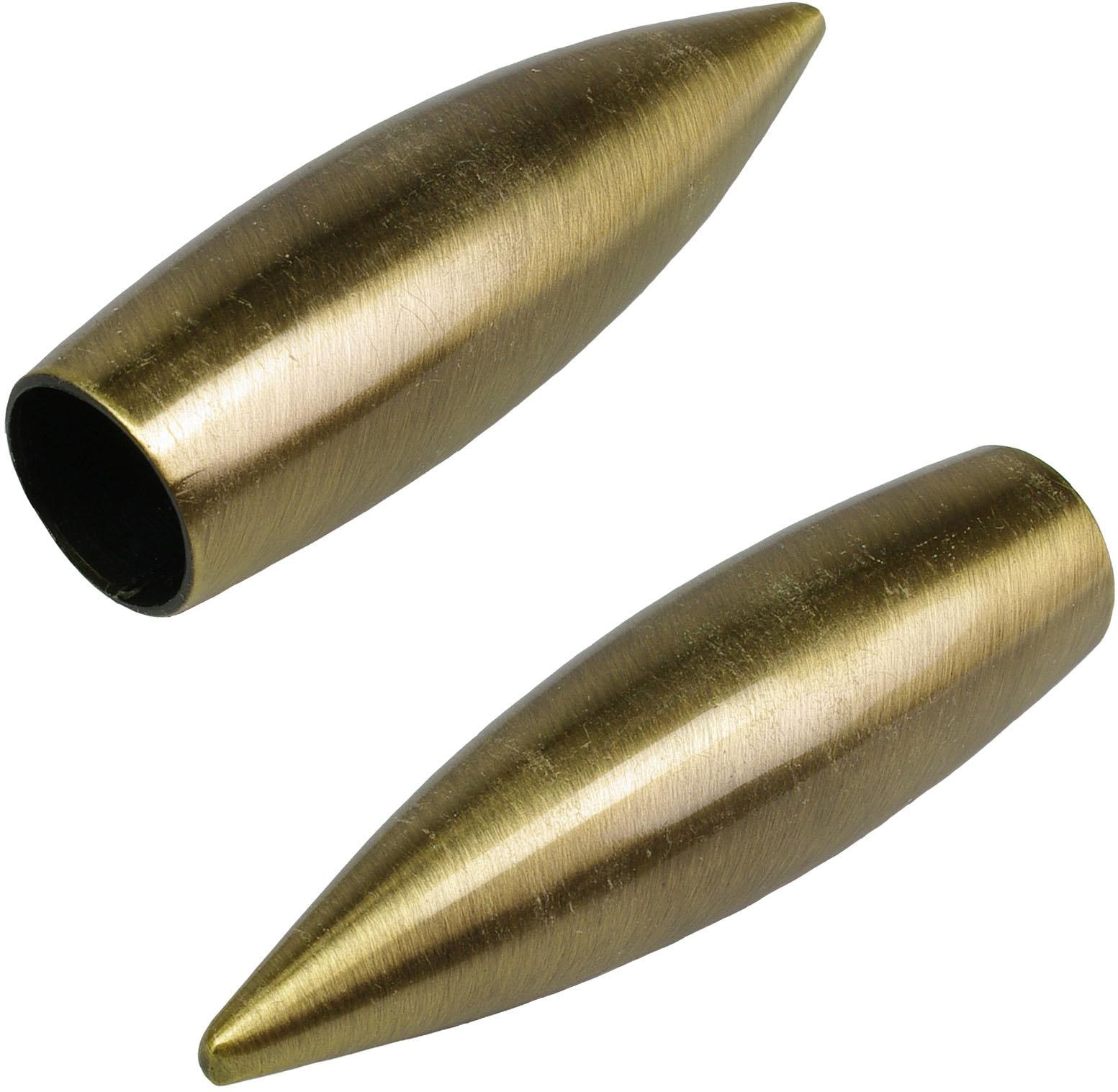 Liedeco Gardinenstangen-Endstück "Bullet" für Gardinenstangen Ø 16 mm günstig online kaufen