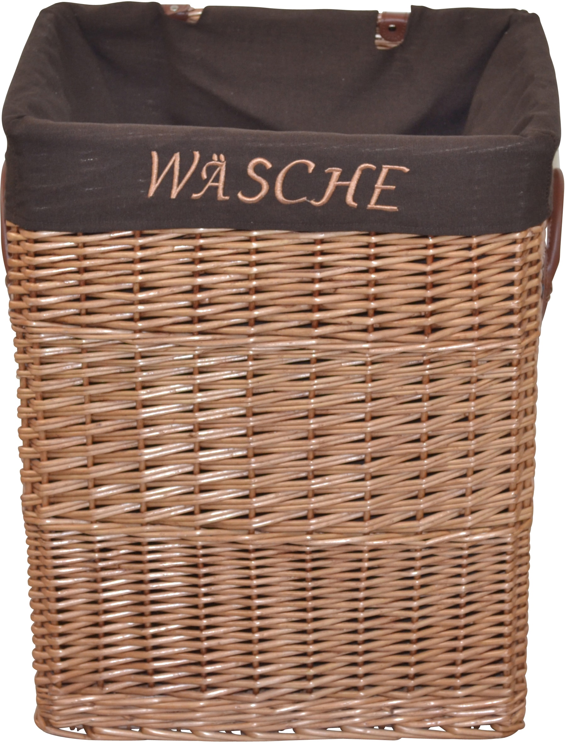 HOFMANN LIVING AND MORE Wäschekorb, aus Weide, handgefertigt mit  herausnehmbarem Stoffeinsatz, 47x35x61cm bestellen | BAUR