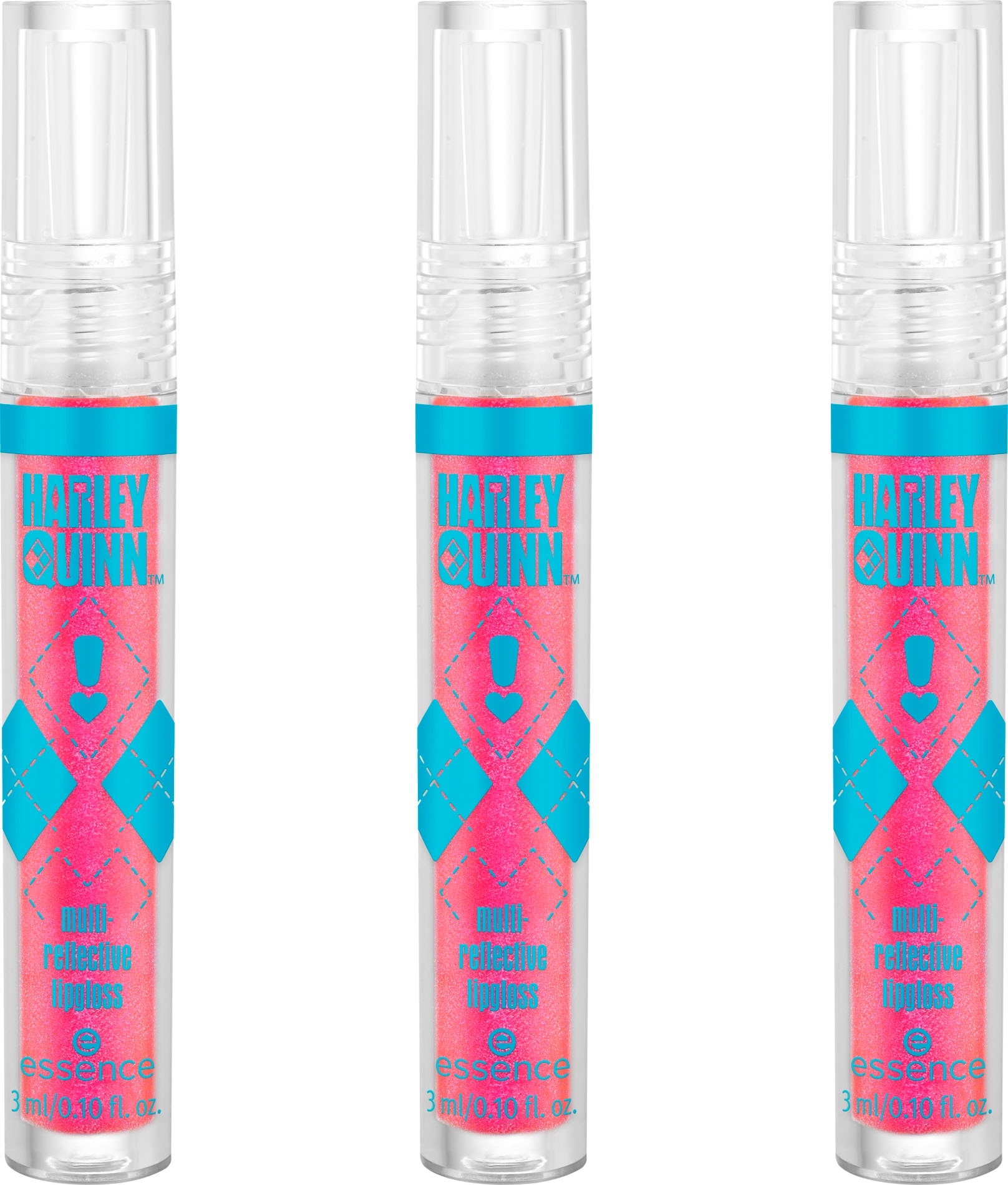 Lipgloss »Harley Quinn multi-reflective lipgloss«, (Set, 3 tlg.)