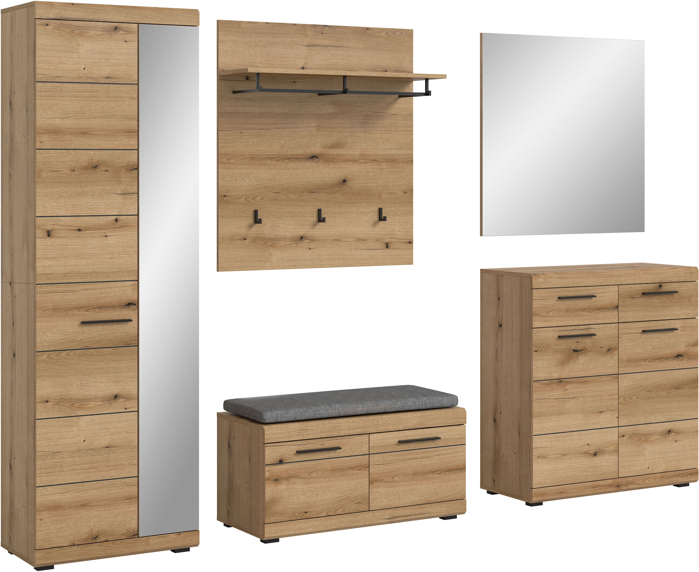 Home affaire Garderoben-Set "SIENA, Breite 272 cm, 6-tlg., individuell stel günstig online kaufen