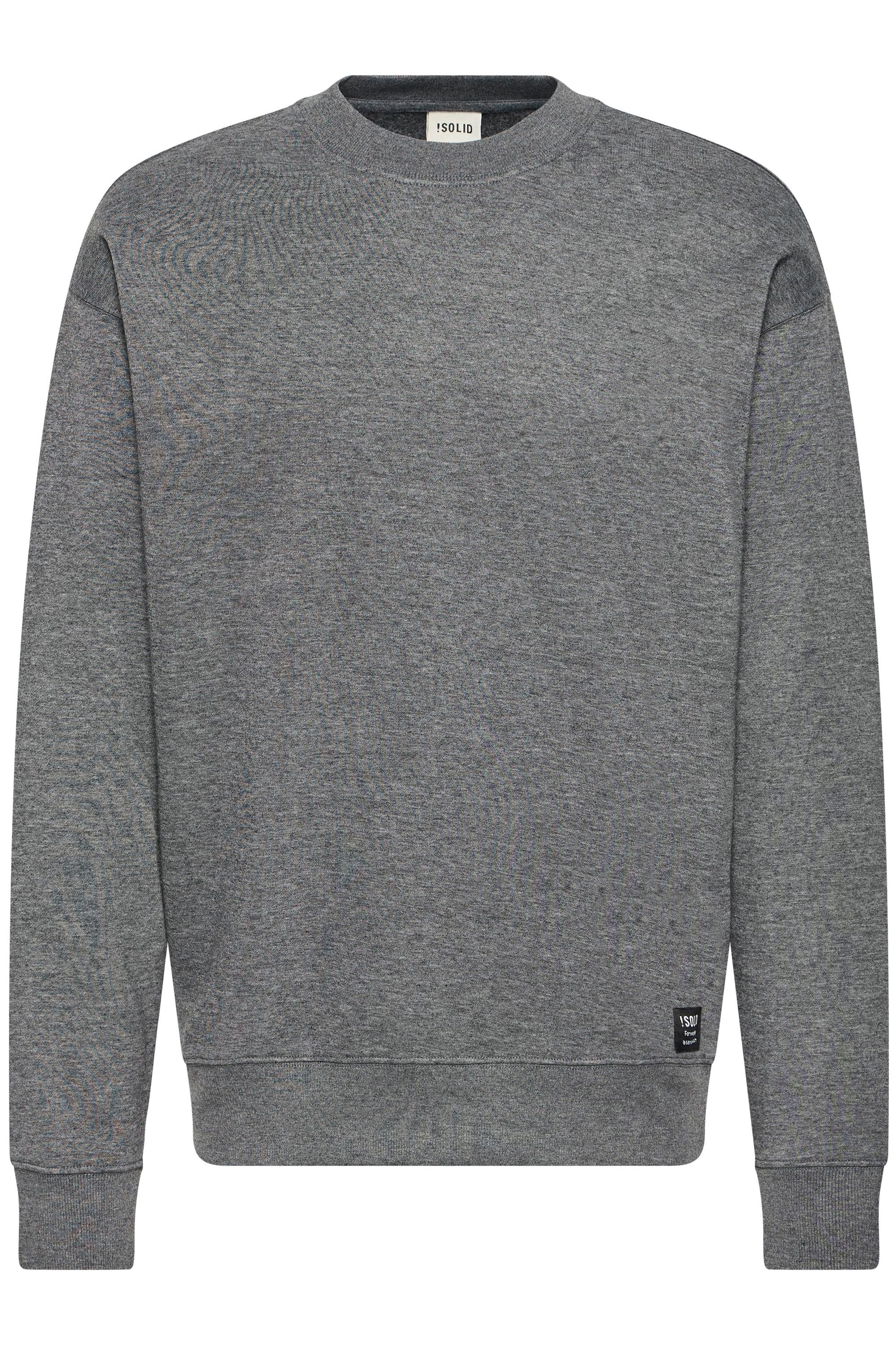 !solid Kapuzenpullover SOLID "Hoodie SDDIXON", Herren, Gr. XXL, grau (dunkelgrau melange), Obermaterial: 65% Polyester PES. 35% Baumwolle CO., Pullover Kapuzenpullover