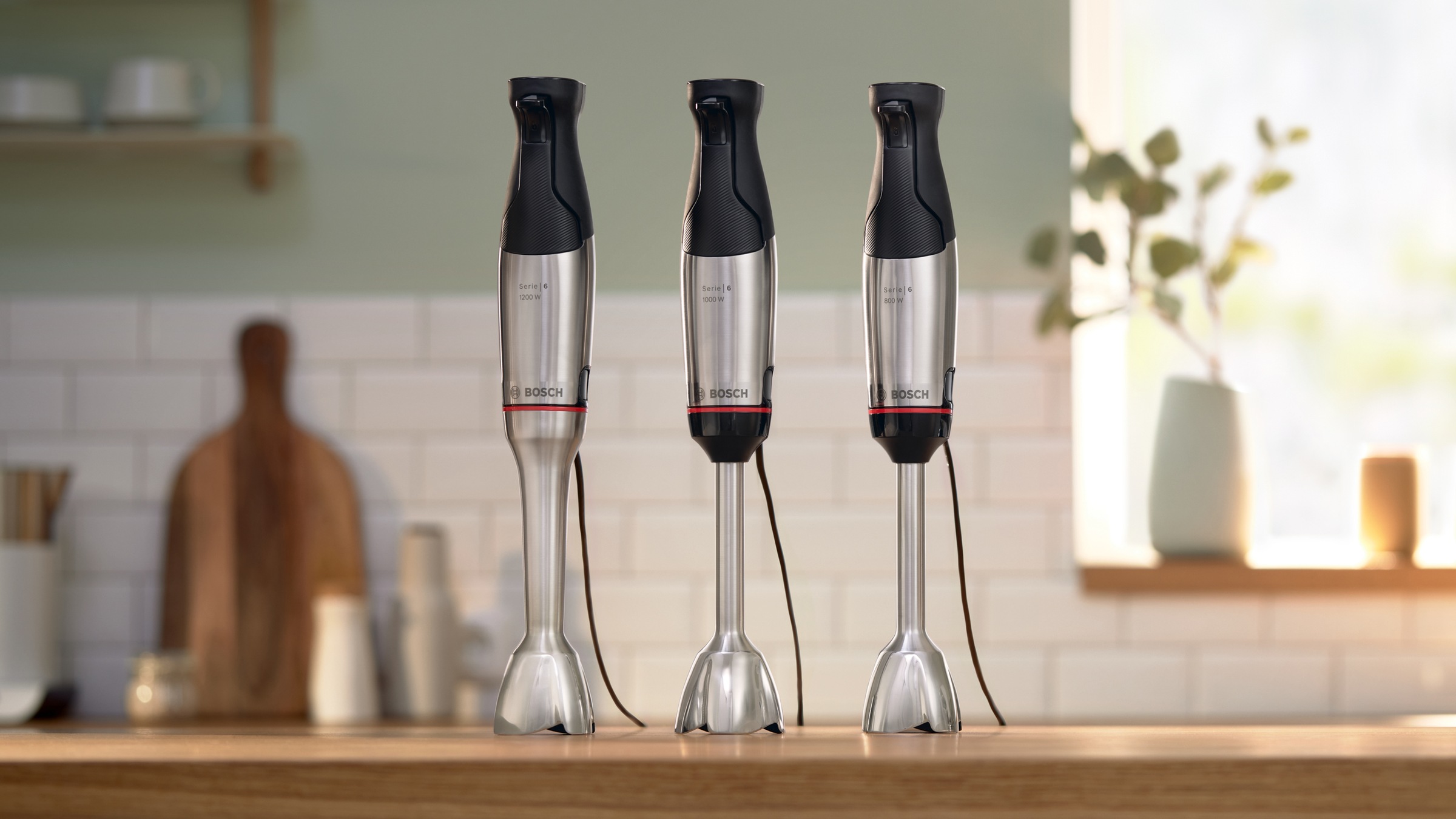 BOSCH Stabmixer "ErgoMaster Serie 6 MSM6M673, 4 Klingen, Mixfuß Edelstahl, schwarz" 1000 W Becher, Stampfer, Zerkleinerer groß & klein, 10 Jahre Motorgarantie