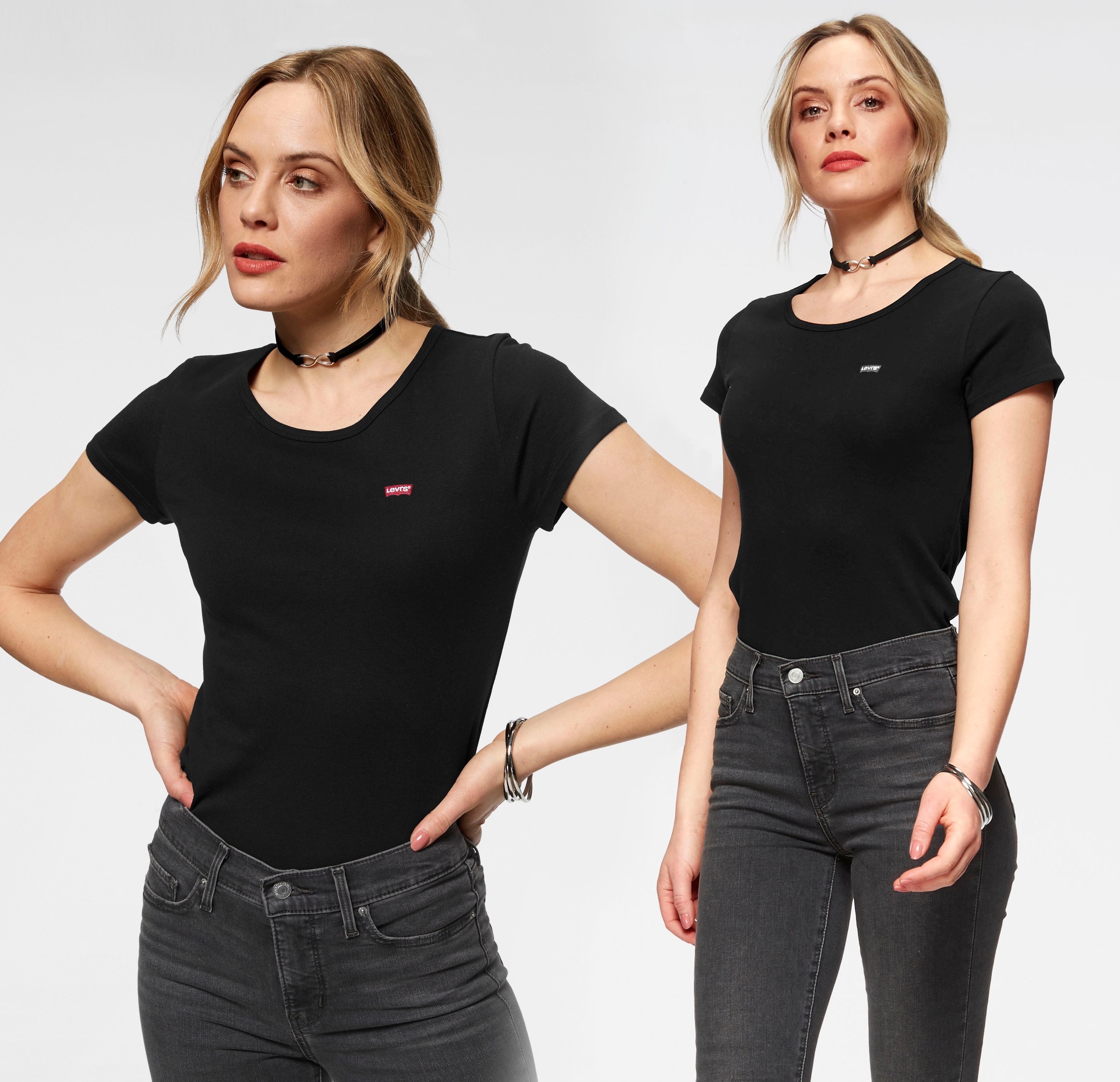 Levis T-Shirt "Mini-Logo" Packung, 2 Stk. mit kleiner Markenlogo-Stickerei günstig online kaufen