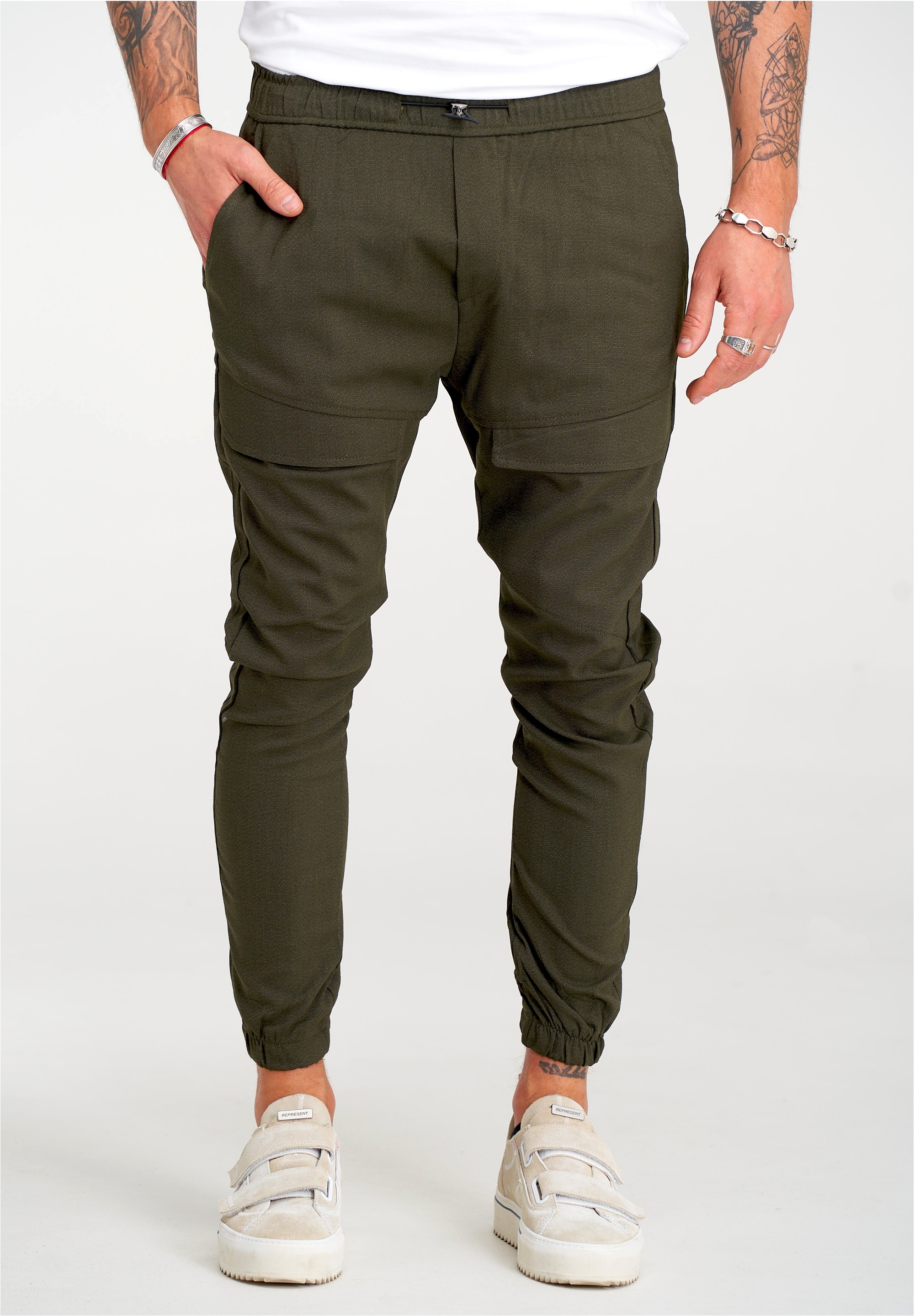 2Y Premium Chinohose "ENRIKO Chino" mit elastischem Bund