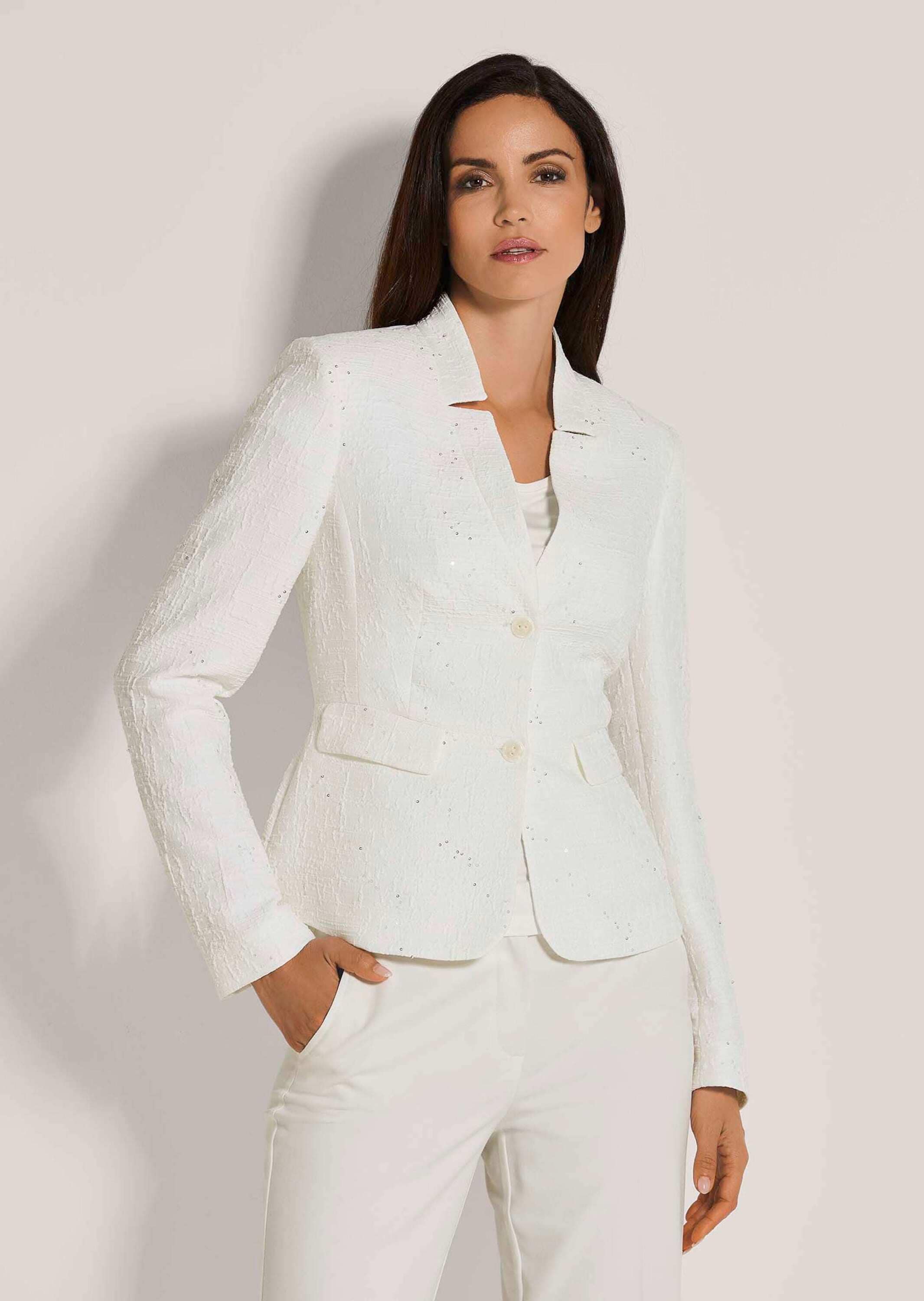 MADELEINE Jackenblazer »Blazer Strukturierter Kurzblazer mit Pailletten«