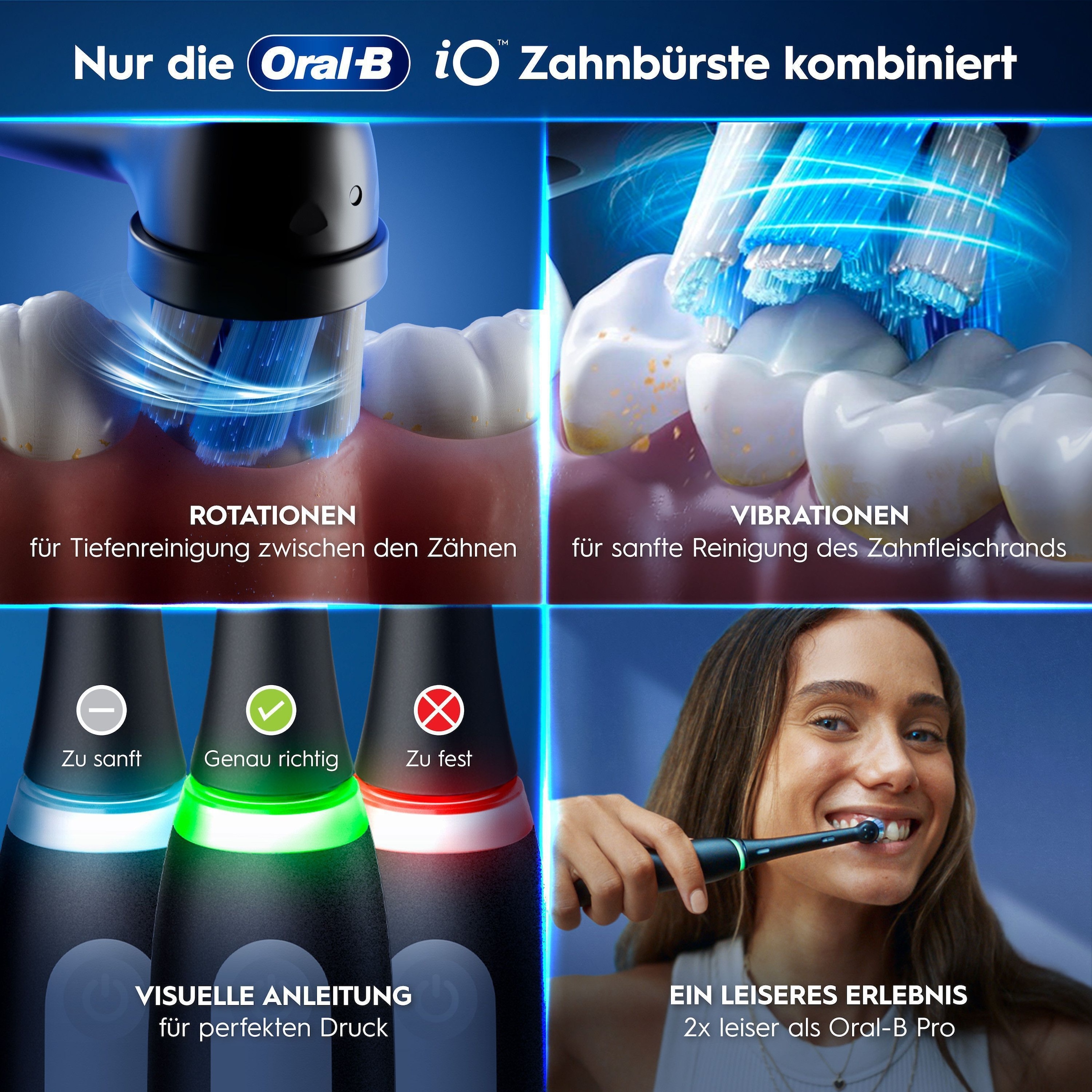 Oral-B »iO Series 3 Doppelpack« 2 Stk. Aufsteckbürsten Magnet-Technologie