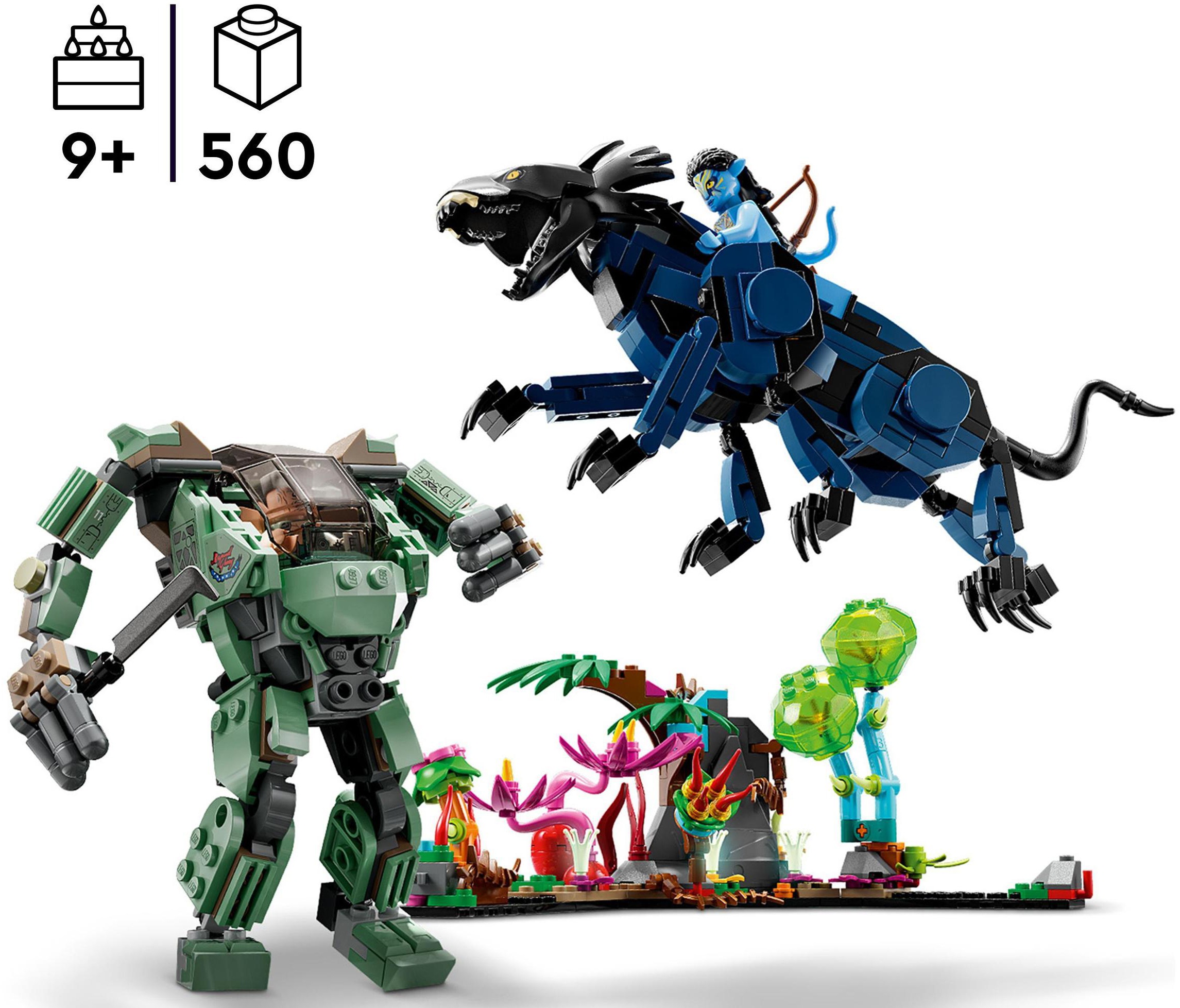 LEGO® Konstruktionsspielsteine »Neytiri und Thanator vs. Quaritch im MPA (75571), LEGO® Avatar«, (560 St.), Made in Europe