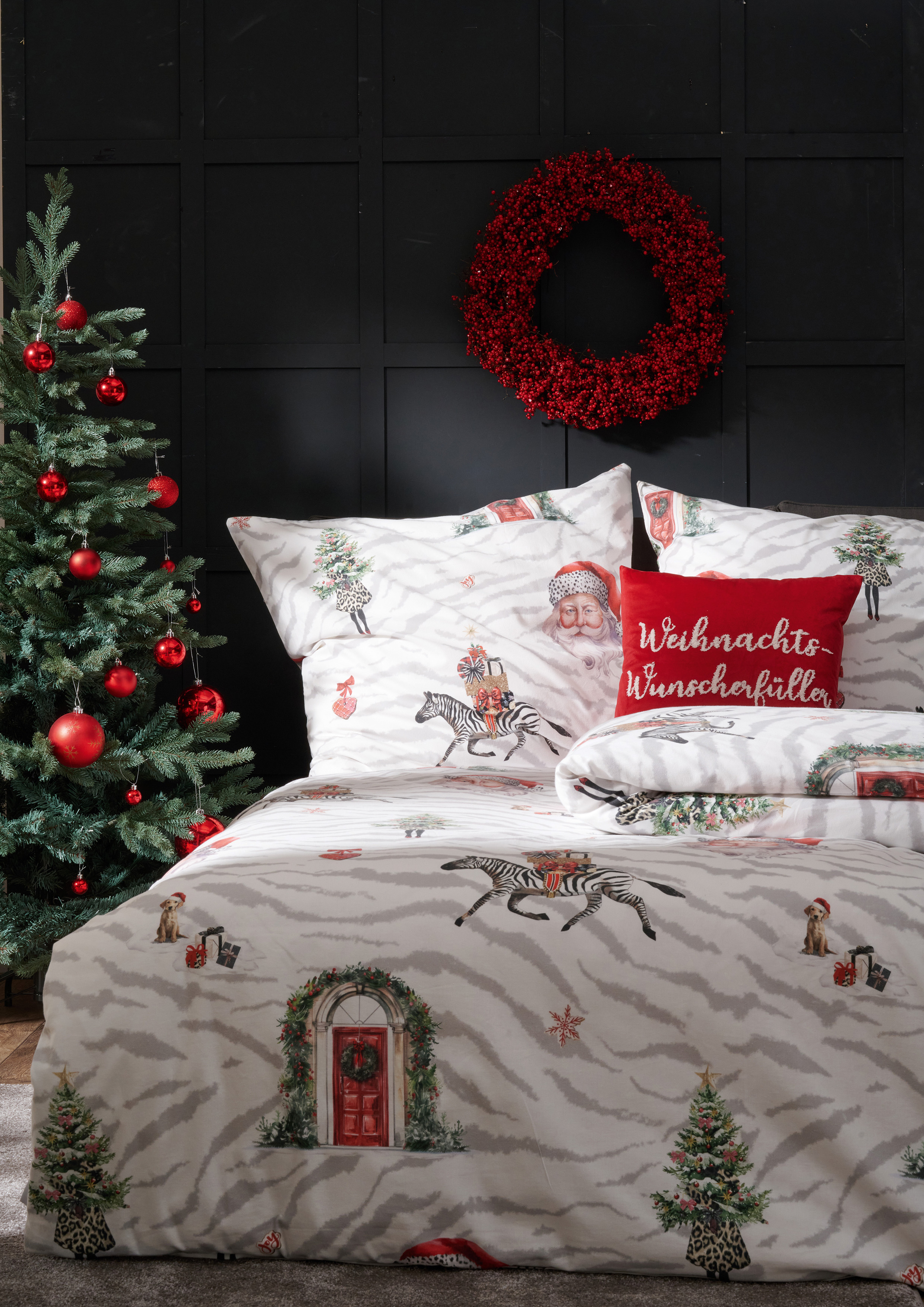 APELT Bettwäsche "Michel Flanell" 2 Bettwäsche-Set mit Reißverschluss, Flanell, Digitaldruck