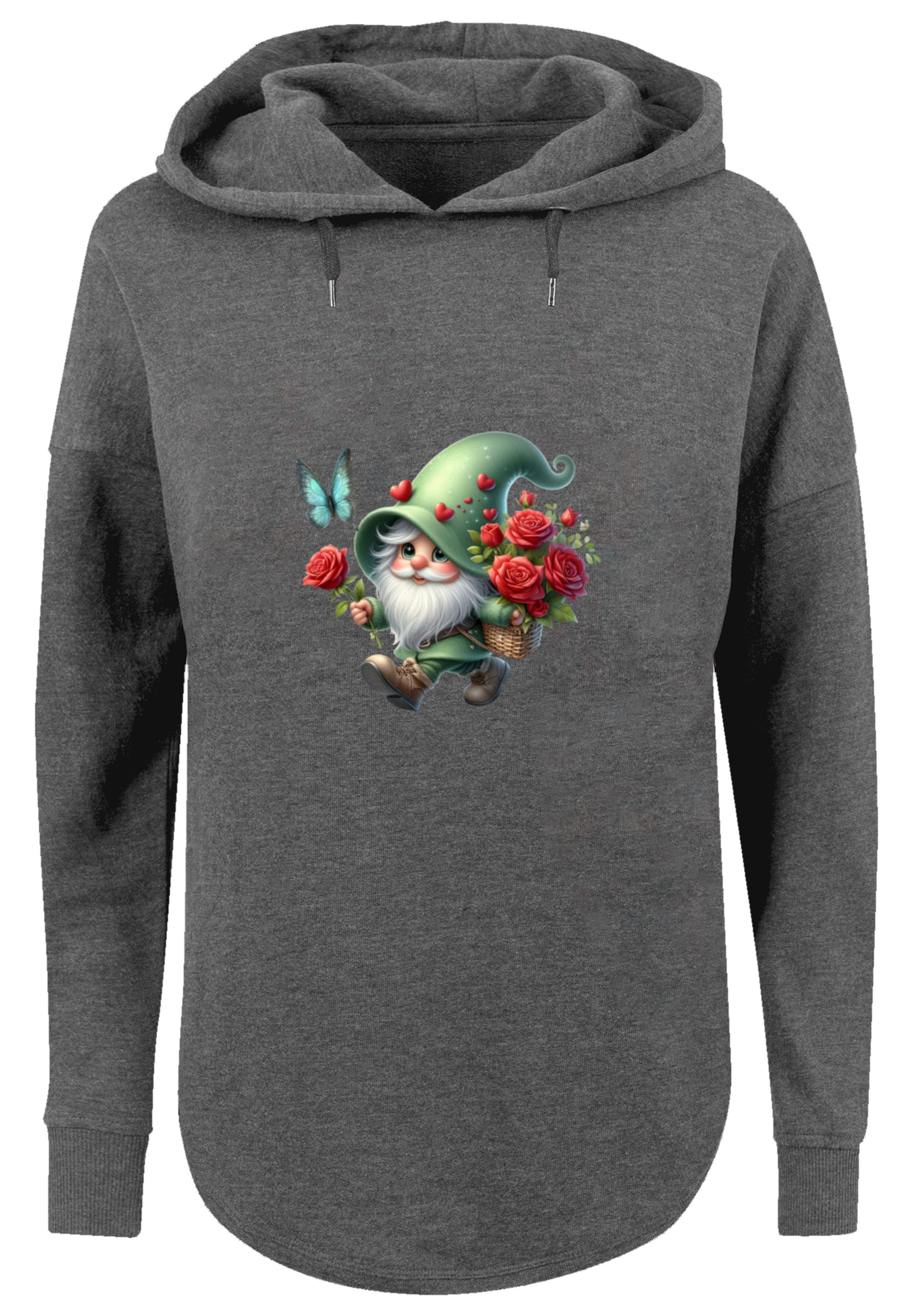 F4NT4STIC Kapuzenpullover »Gnom Frühling Blumen Schmetterling«, Premium Qualität