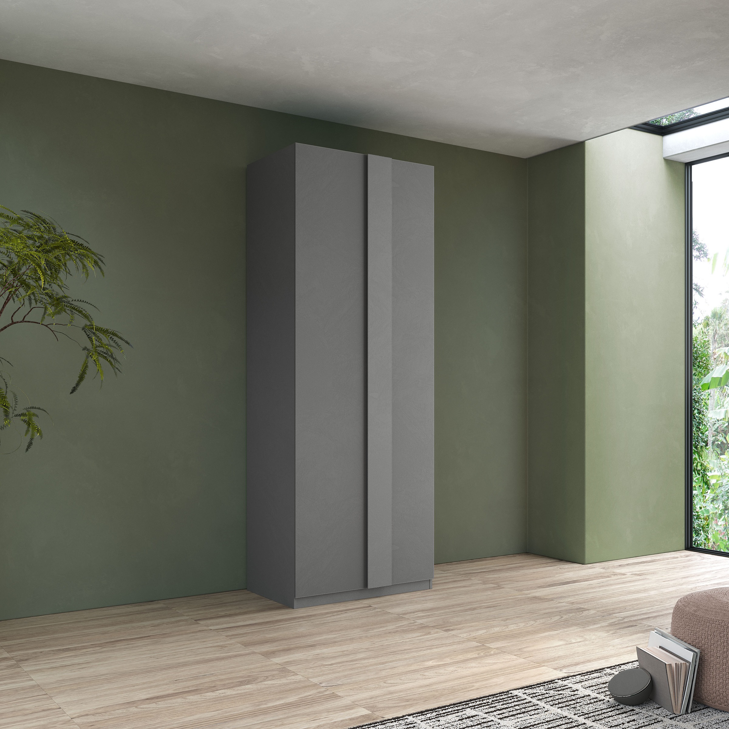 Home affaire Drehtürenschrank "Jupiter, Kleiderschrank in 3 Breiten, trendi günstig online kaufen