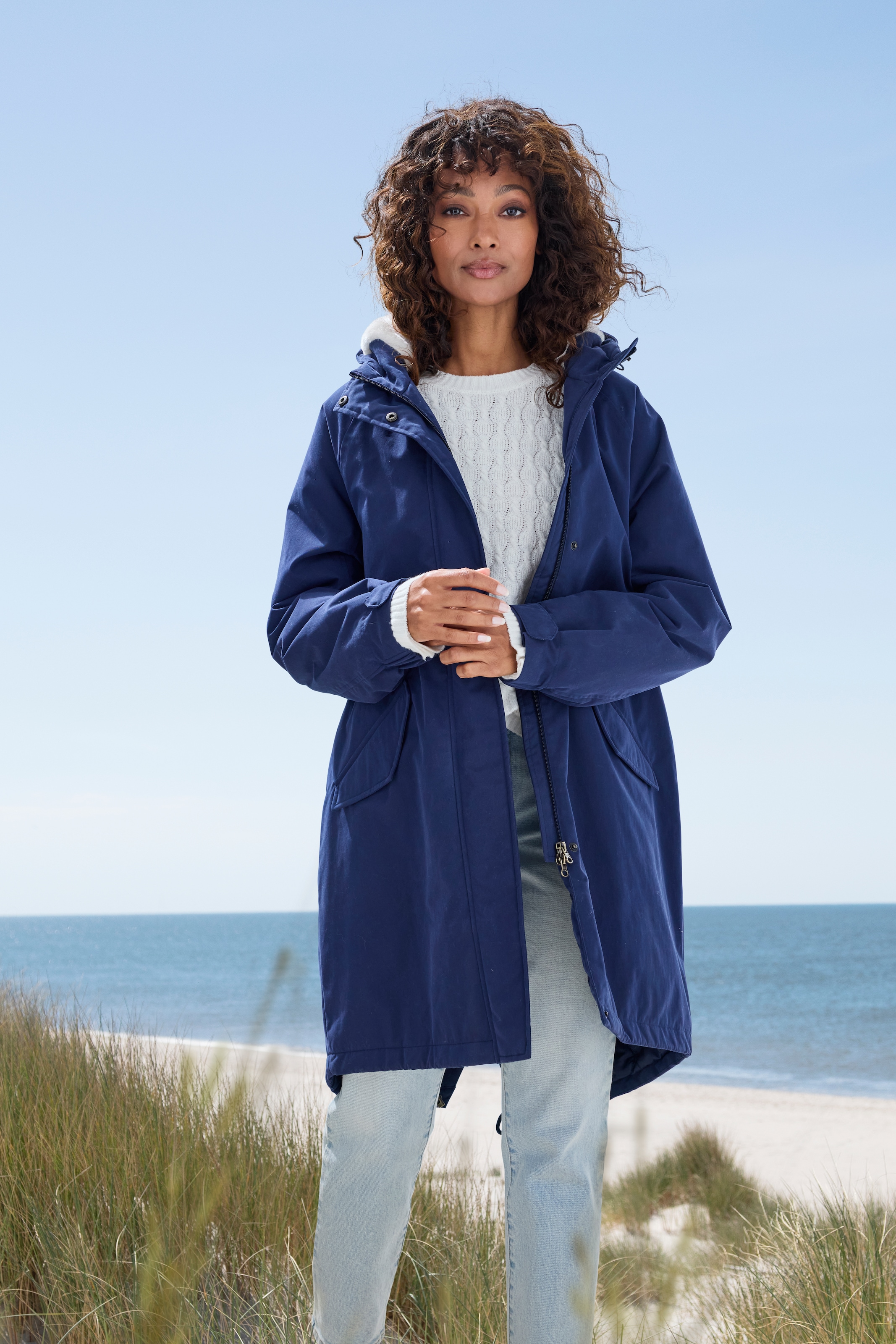 French Connection Parka mit Kapuze mit Teddyfell-Kapuze günstig online kaufen