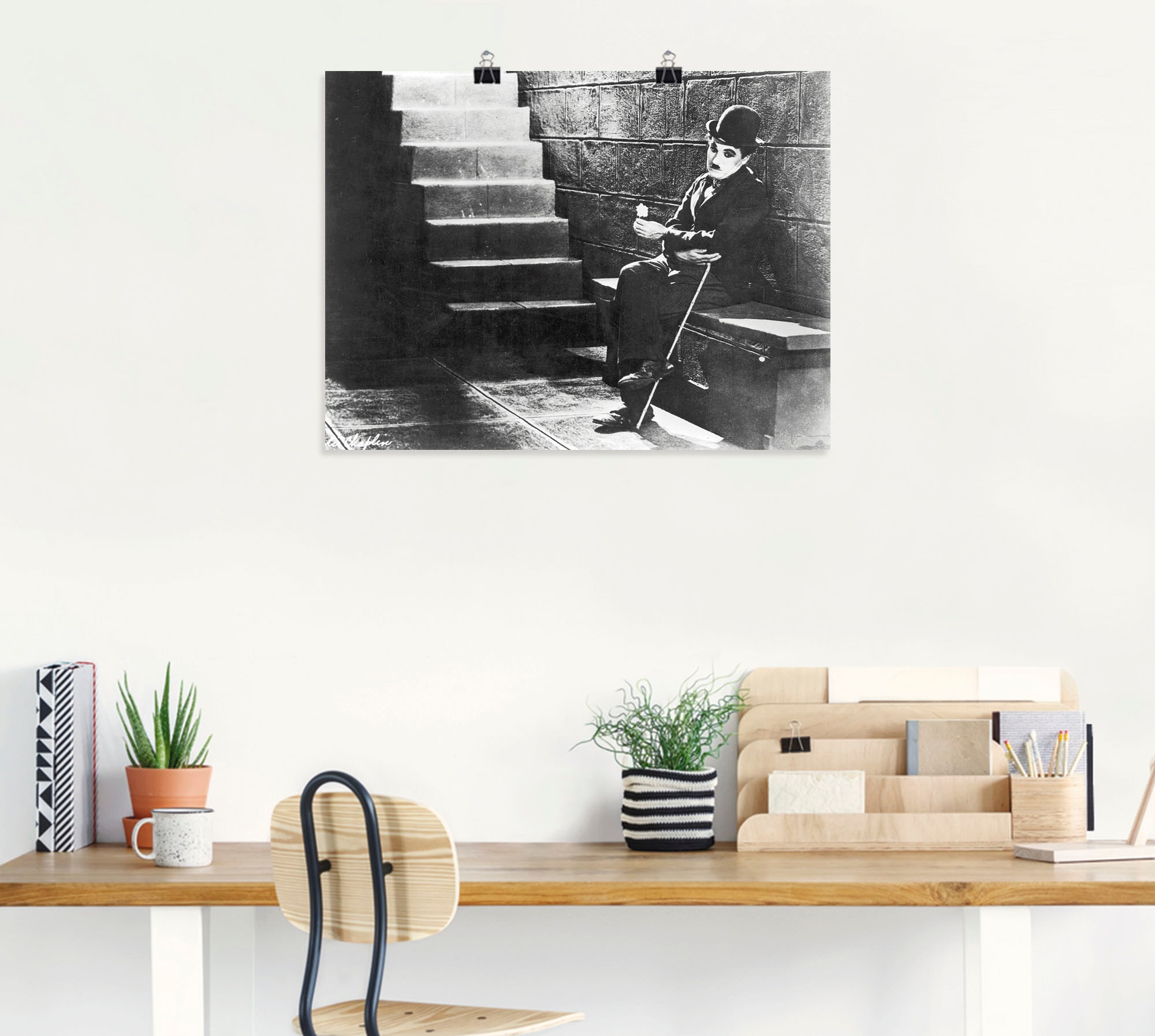 Artland Wandbild "Charlie Chaplin - Lichter der Großstadt 1931", Stars, (1 günstig online kaufen