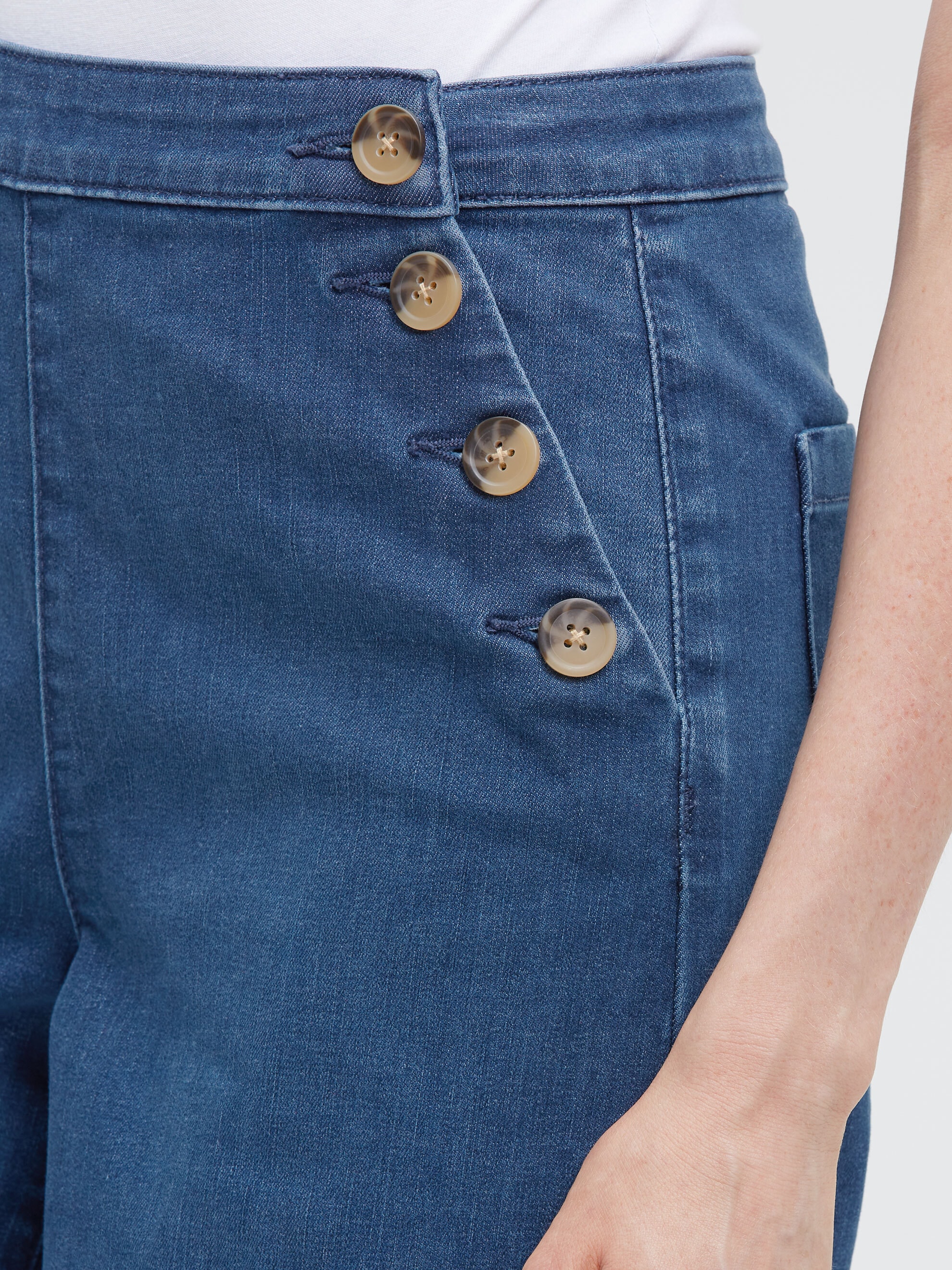 SOCCX Comfort-fit-Jeans mit hoher Leibhöhe
