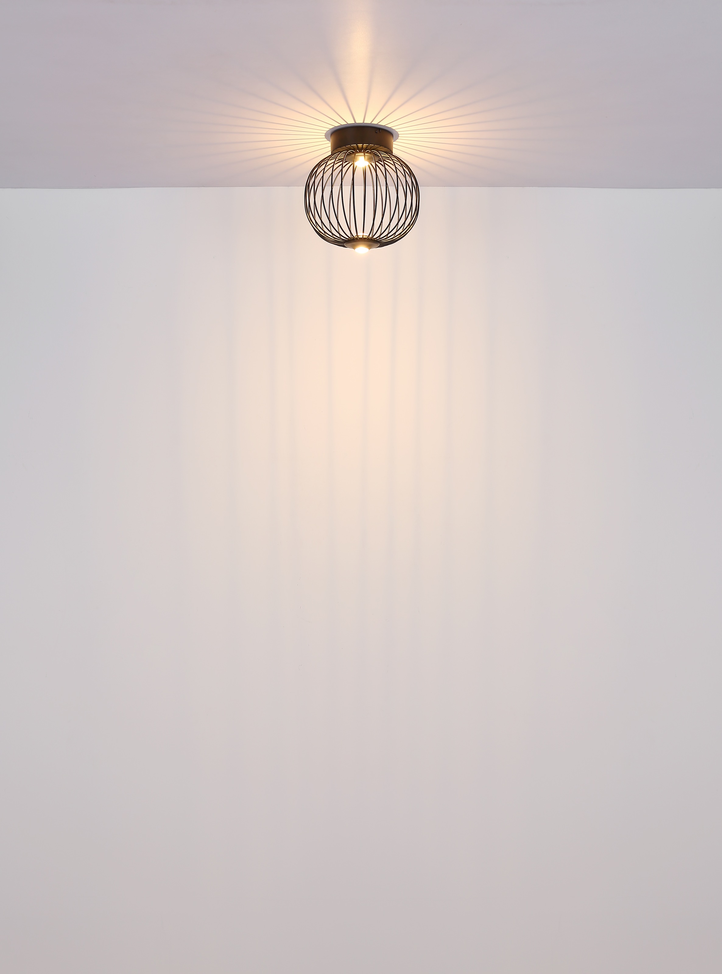 GLOBO LIGHTING Deckenleuchte »GALWAY« LED-Modul 1 Stk. Warmweiß Deckenlampe Metallstäbe 3000K DM 50cm 3 Stufen