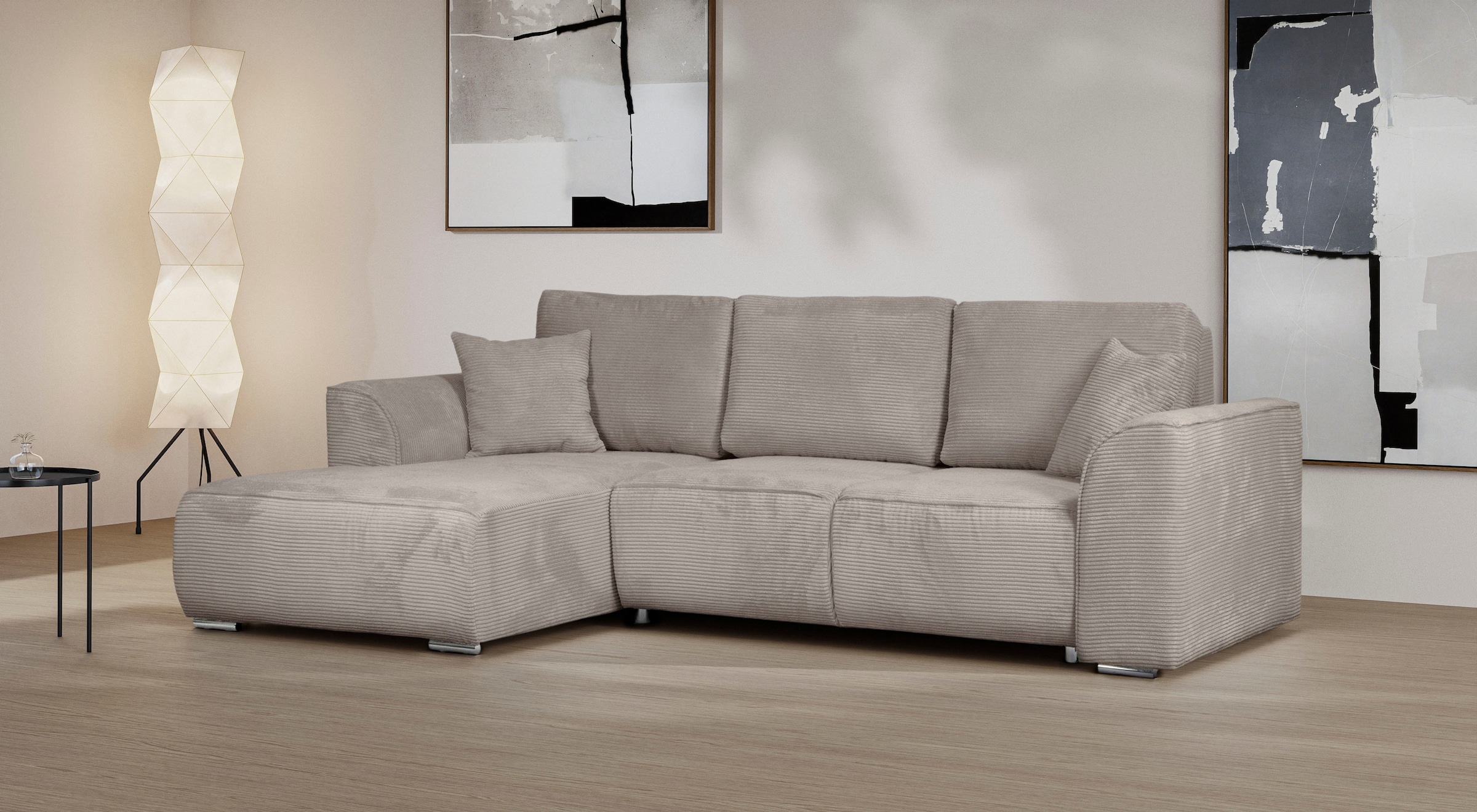 OTTO home Ecksofa "BEATRICE optionale Schlafsofa mit Bettkasten, B/T/H: 265 günstig online kaufen