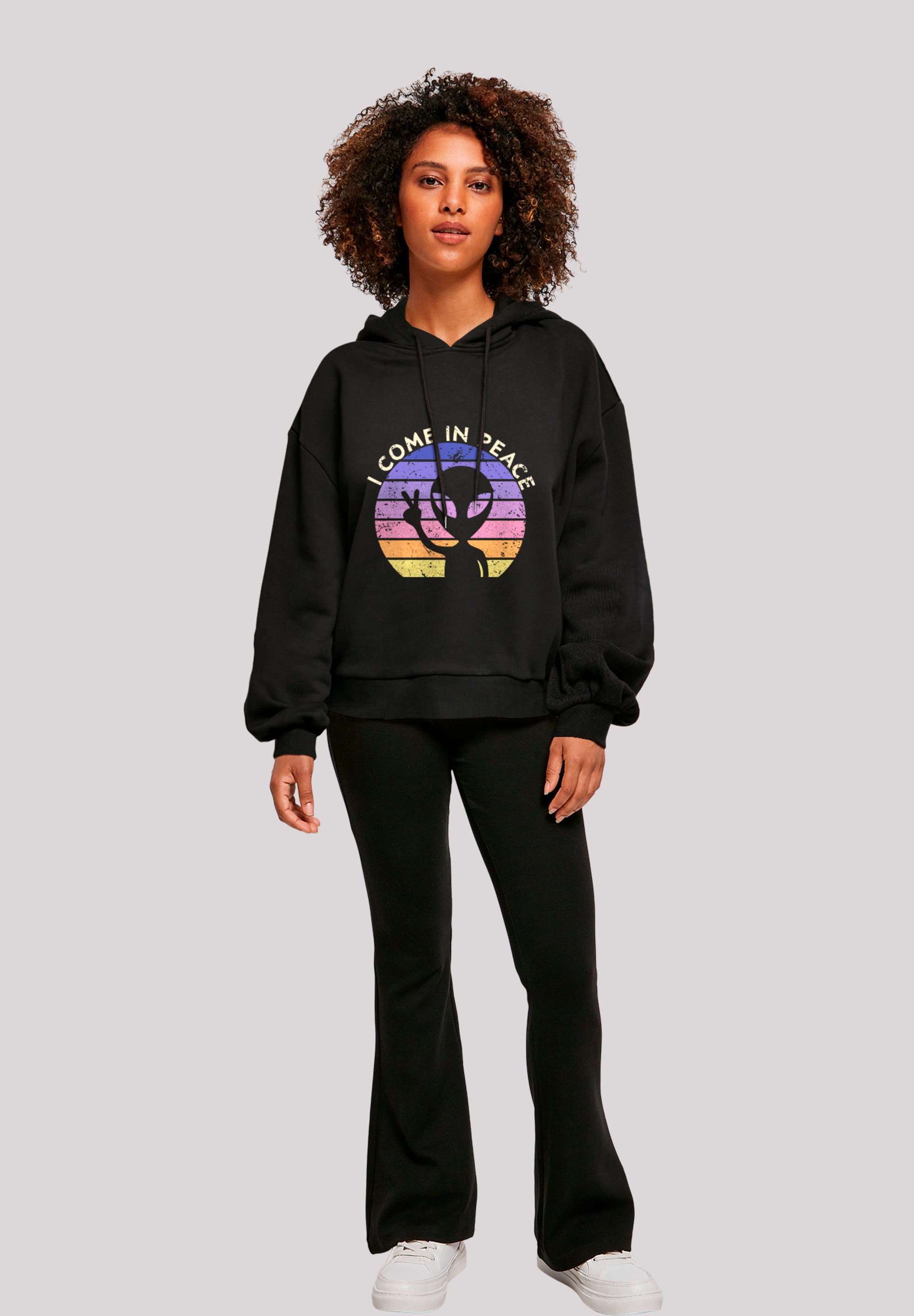 F4NT4STIC Sweatshirt »Alien Peace Sunset«, Premium Qualität