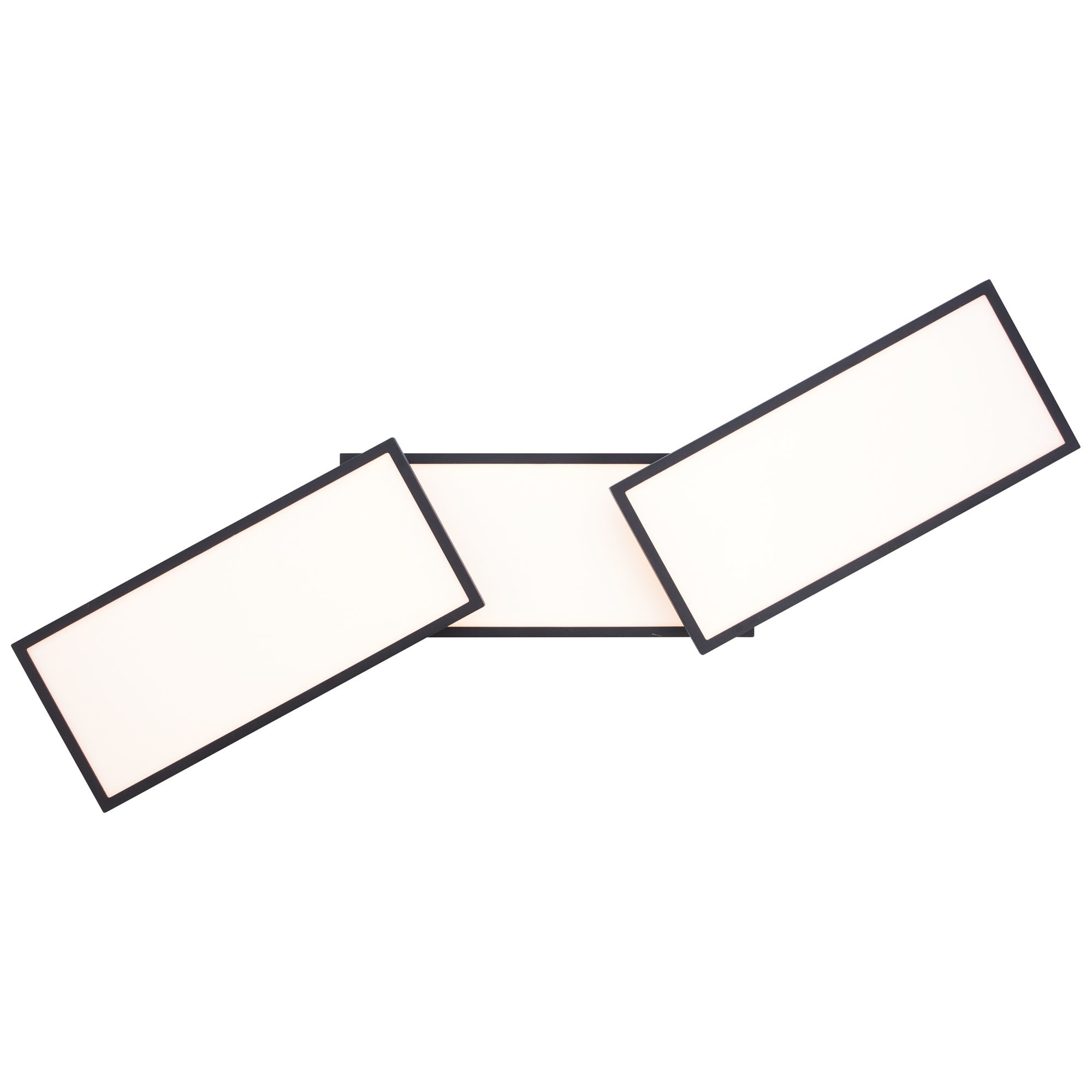 Brilliant Leuchten Bility LED Deckenaufbau-Paneel 110x24cm schwarz/weiß