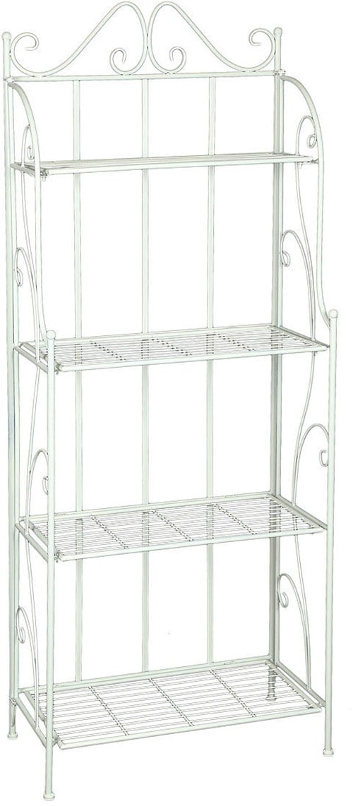 Ambiente Haus Standregal "Regal mit 4 Böden in Antikweiß - 162 cm" 1 tlg. günstig online kaufen
