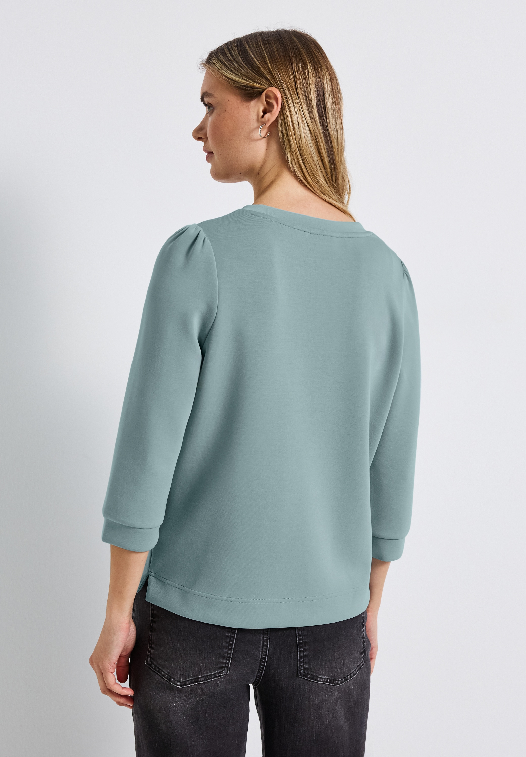 STREET ONE 3/4-Arm-Shirt, mit Raffungen an den Schultern