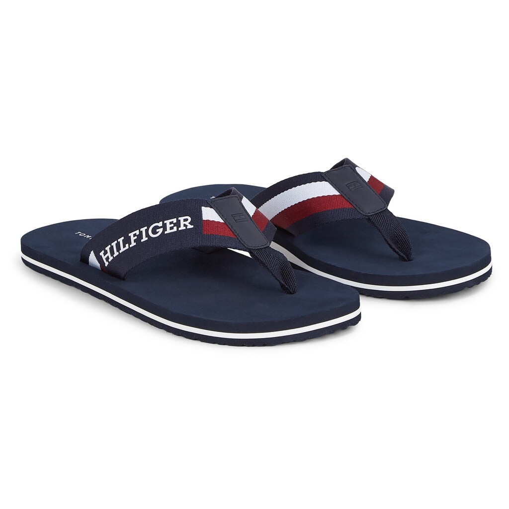 Tommy Hilfiger Zehentrenner »CORPORATE MONOTYPE BEACH SANDAL«
