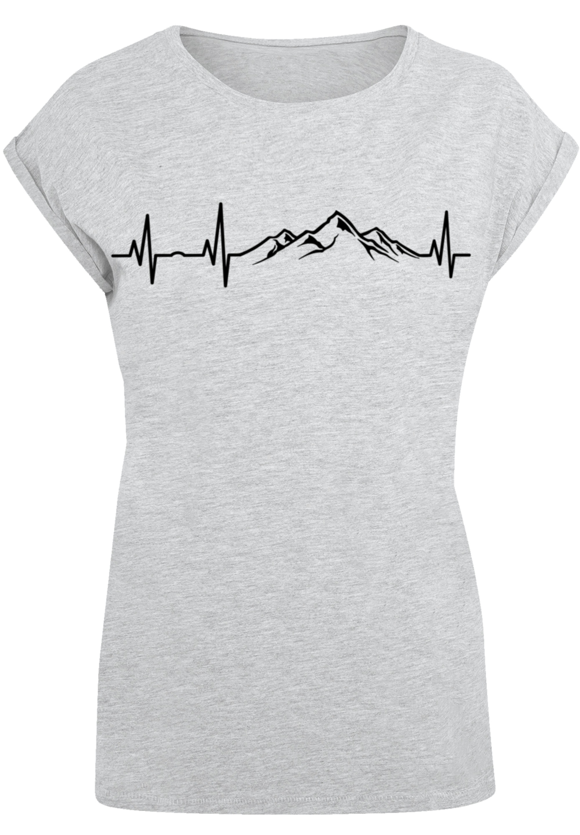 F4NT4STIC T-Shirt »Herzschlag Berge Wandern«, Premium Qualität