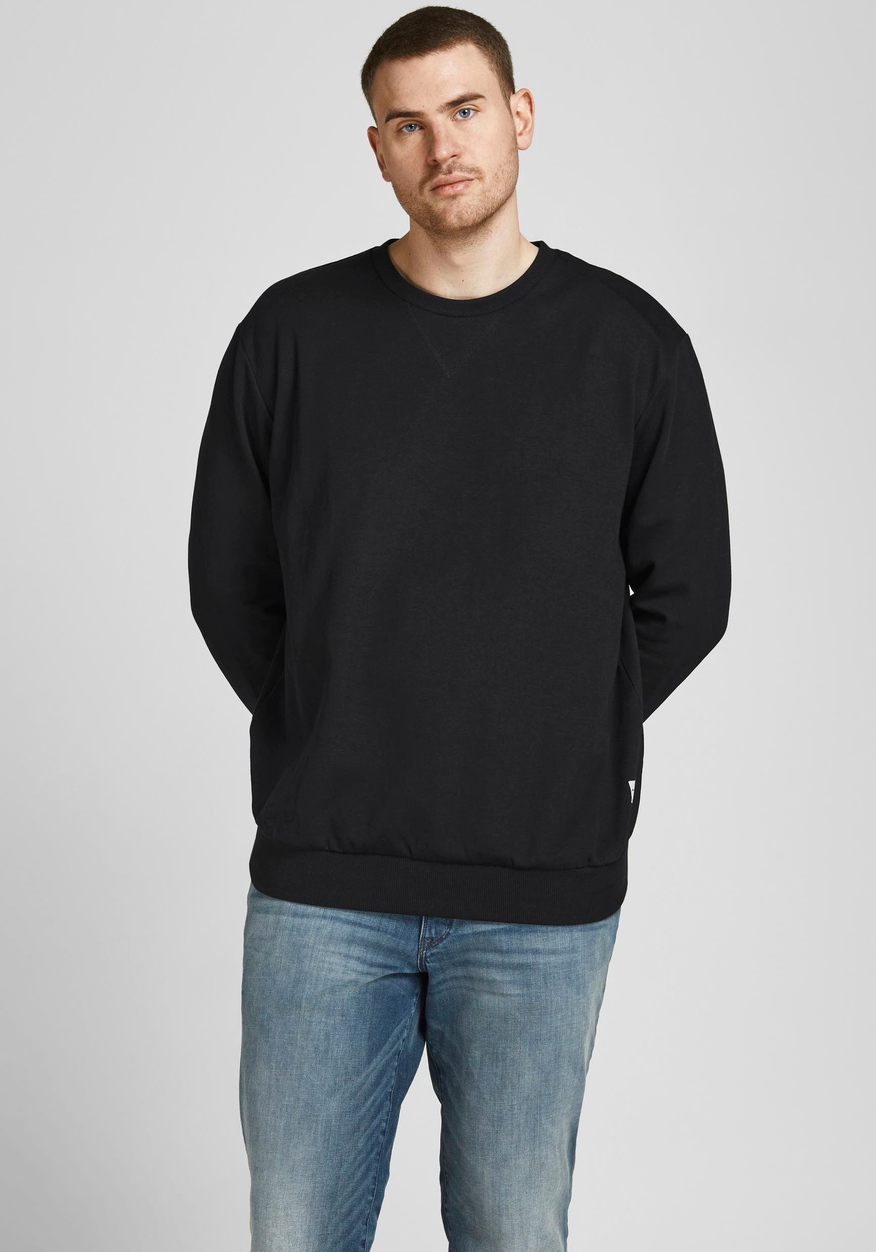 Jack & Jones Herren Rundhals Pullover JJEBASIC Plussize günstig online kaufen