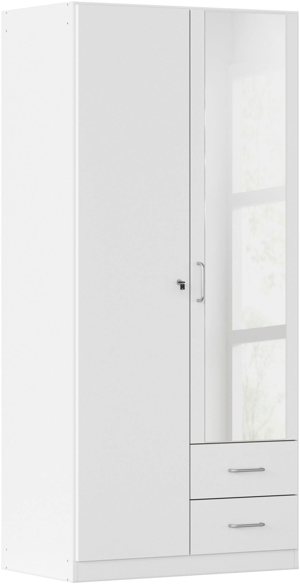 rauch Kleiderschrank "Schrank Garderobe Garderobenschrank Putzschrank Wäscheschrank BERGHEIM" Breiten 91/136/181 cm, Höhe 197 cm, 2 Außenschubladen, Tür/en abschließbar je 2 Schlüssel MADE IN GERMANY