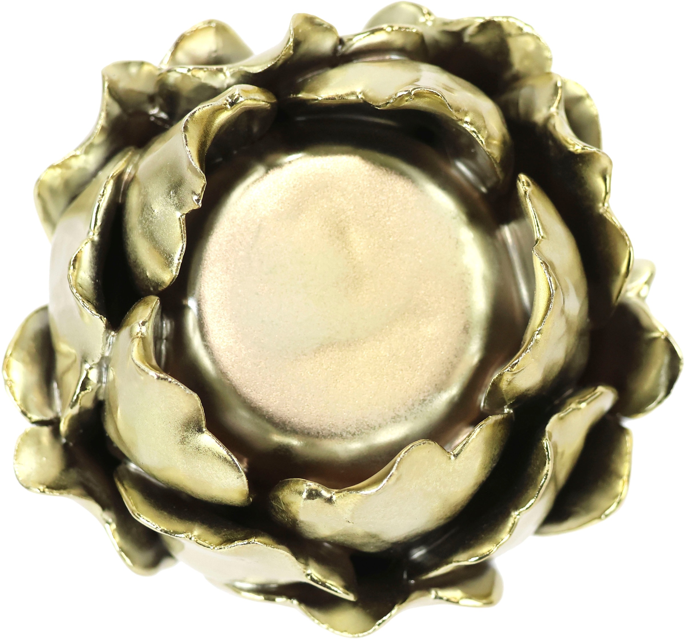 I.GE.A. Kerzenhalter »Artischocke, Stumpenkerzenhalter aus Keramik, Höhe ca. 11 cm«, (1 St.), passend für eine Stumpenkerze mit Ø 6 cm