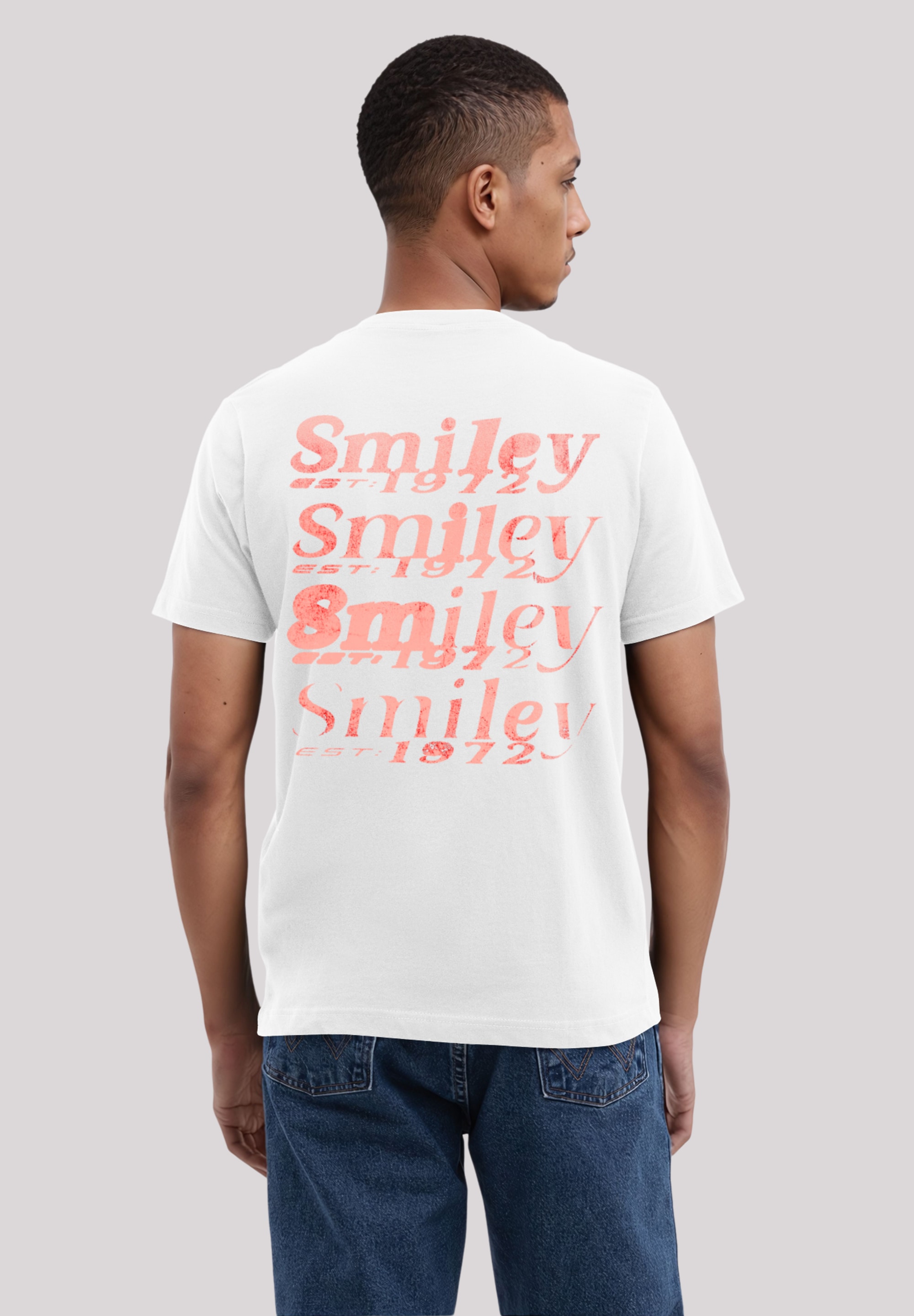 F4NT4STIC T-Shirt »Smiley Originals Rave Streetwear Orange«, Premium Qualität