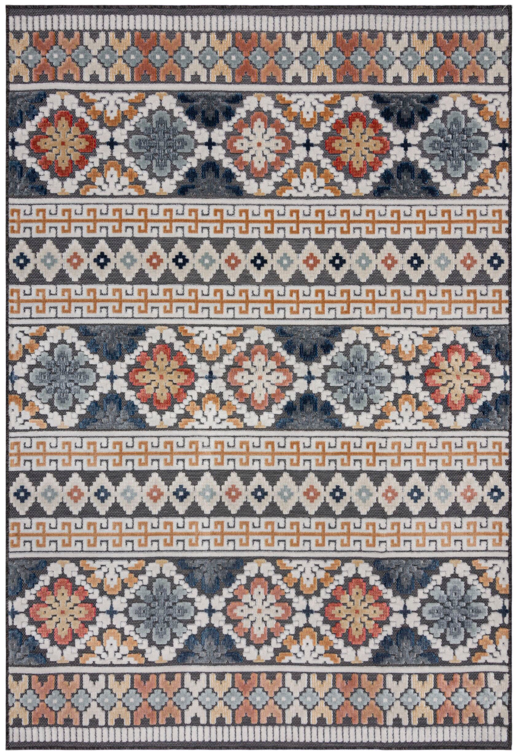 FLAIR RUGS Teppich "Aster" rechteckig 2 mm Höhe Outdoor geeignet, Hoch-Tief günstig online kaufen