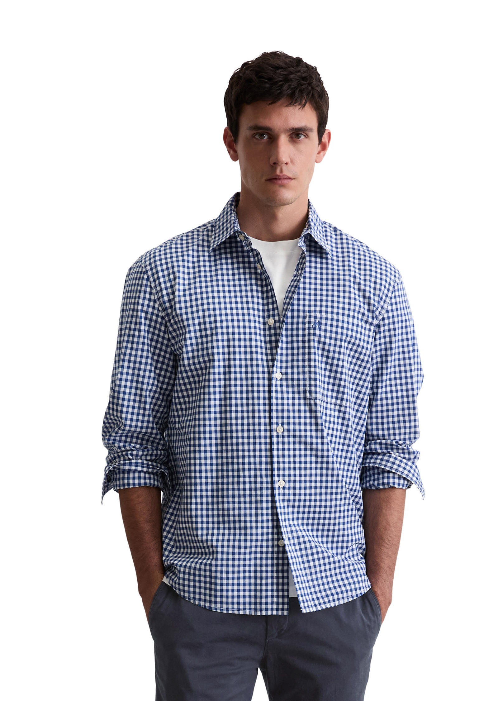 Marc OPolo Langarmhemd "aus reiner Bio-Baumwolle" günstig online kaufen