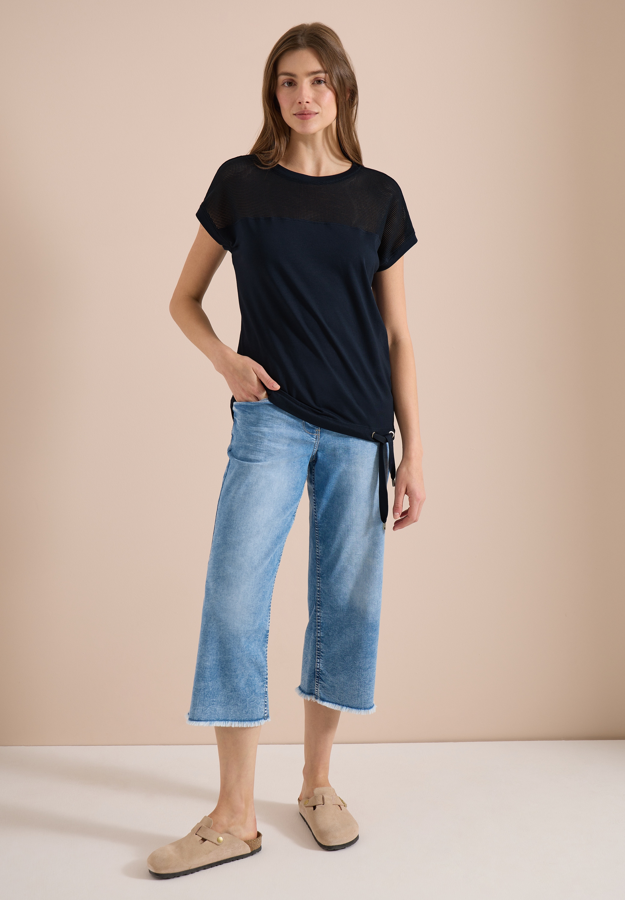 Cecil T-Shirt mit U-Boot-Ausschnitt