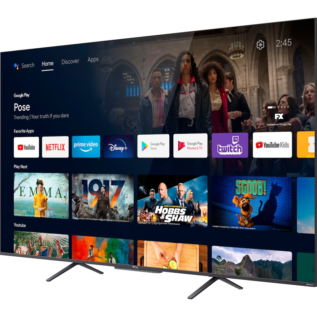 TCL QLED-Fernseher »55C722X1«, 139 cm/55 Zoll, 4K Ultra HD, Smart-TV-Android TV