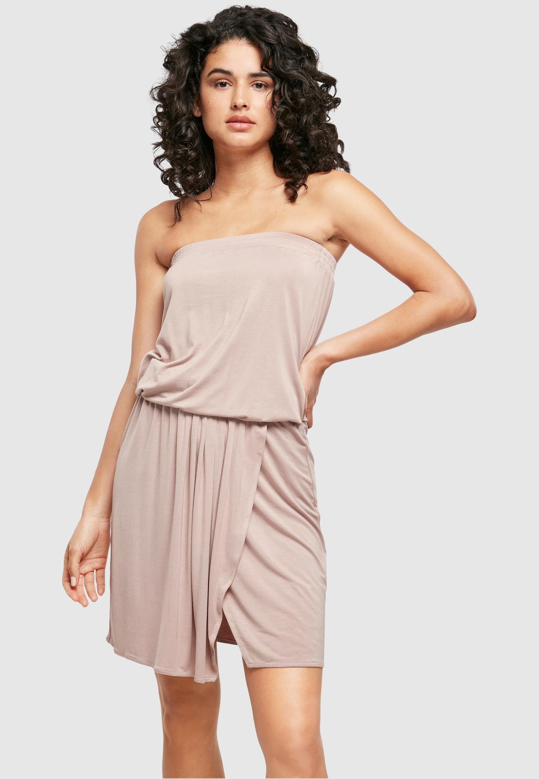 URBAN CLASSICS Shirtkleid »Urban Classics Damen Ladies Viscose Short Bandeau Dress«, (1 tlg.)