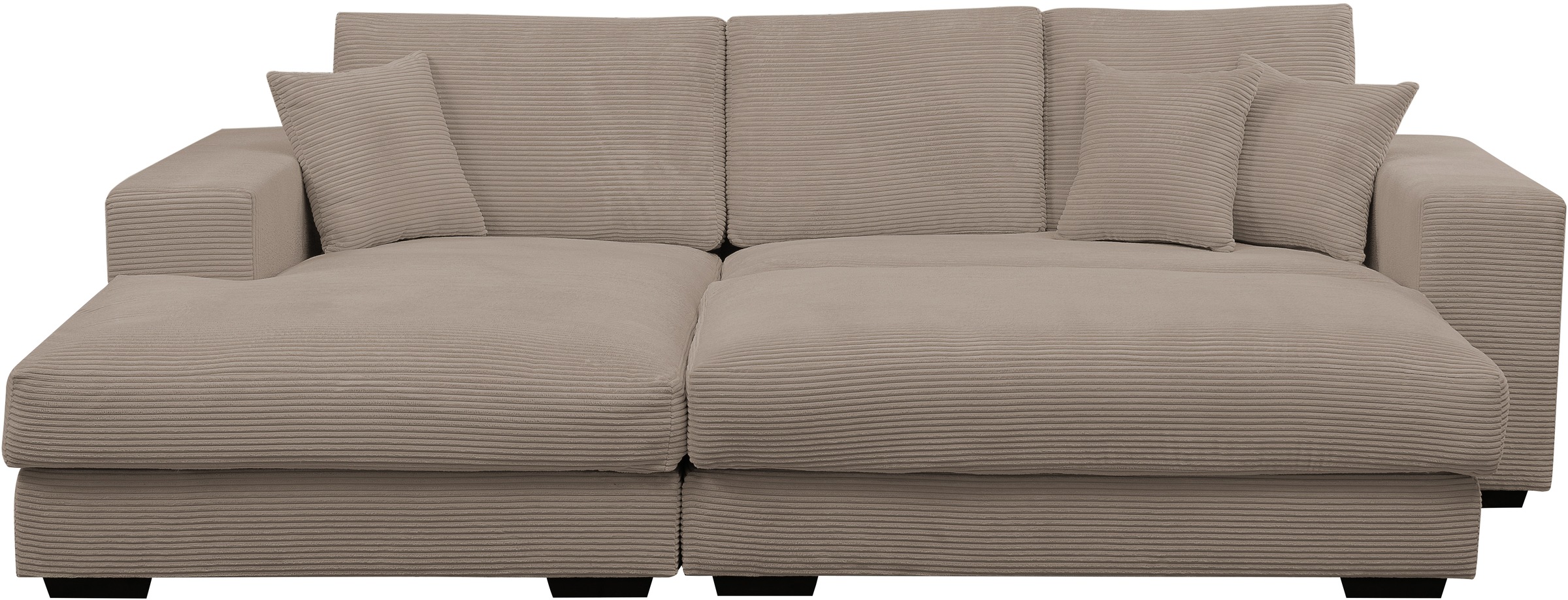 WERK2 Polstergarnitur "Eden L-Form + Hocker. Mega Couch Breite 286cm, Cord" günstig online kaufen