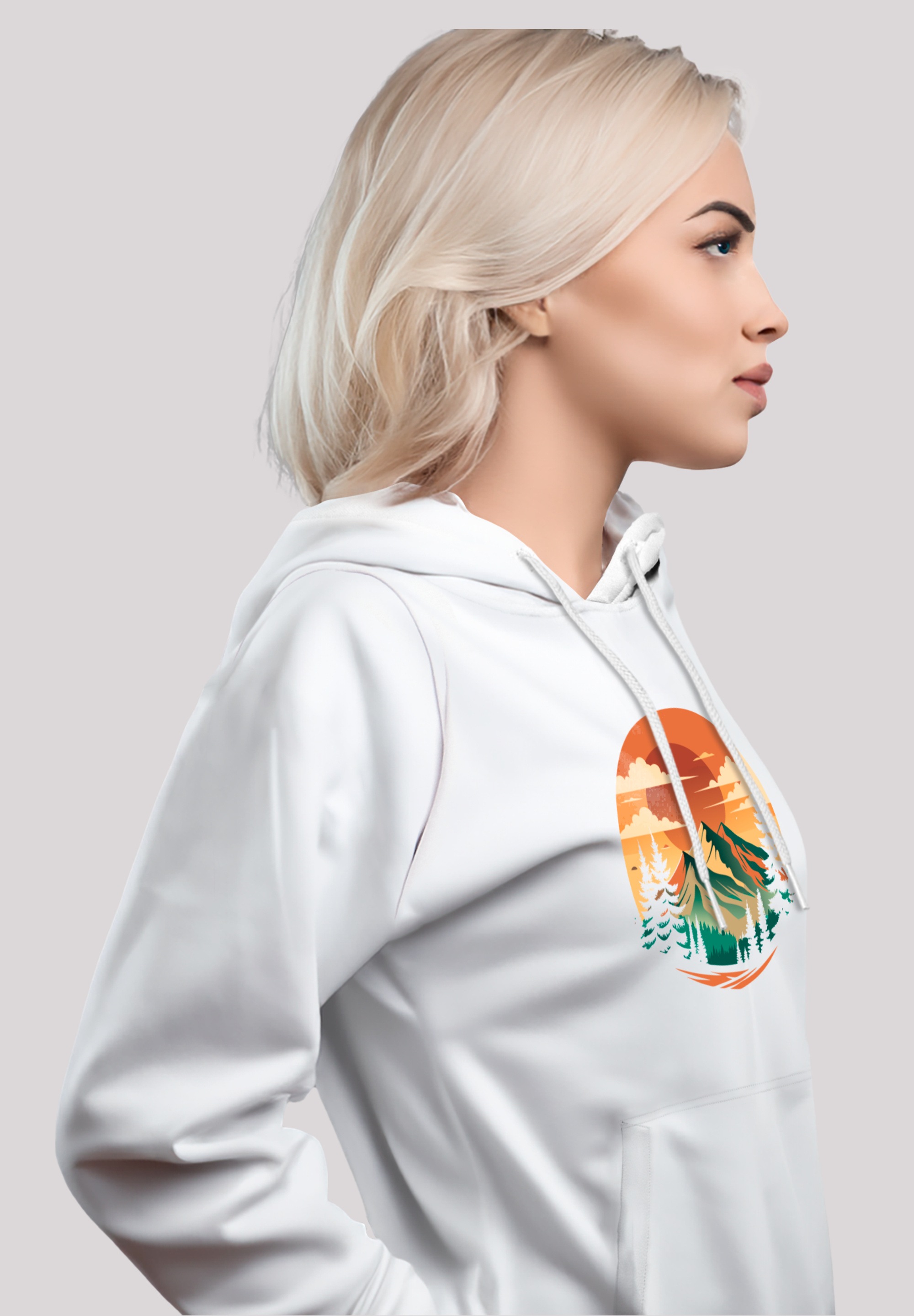F4NT4STIC Kapuzenpullover »Sonnenuntergang Berglandschaft«, Premium Qualität