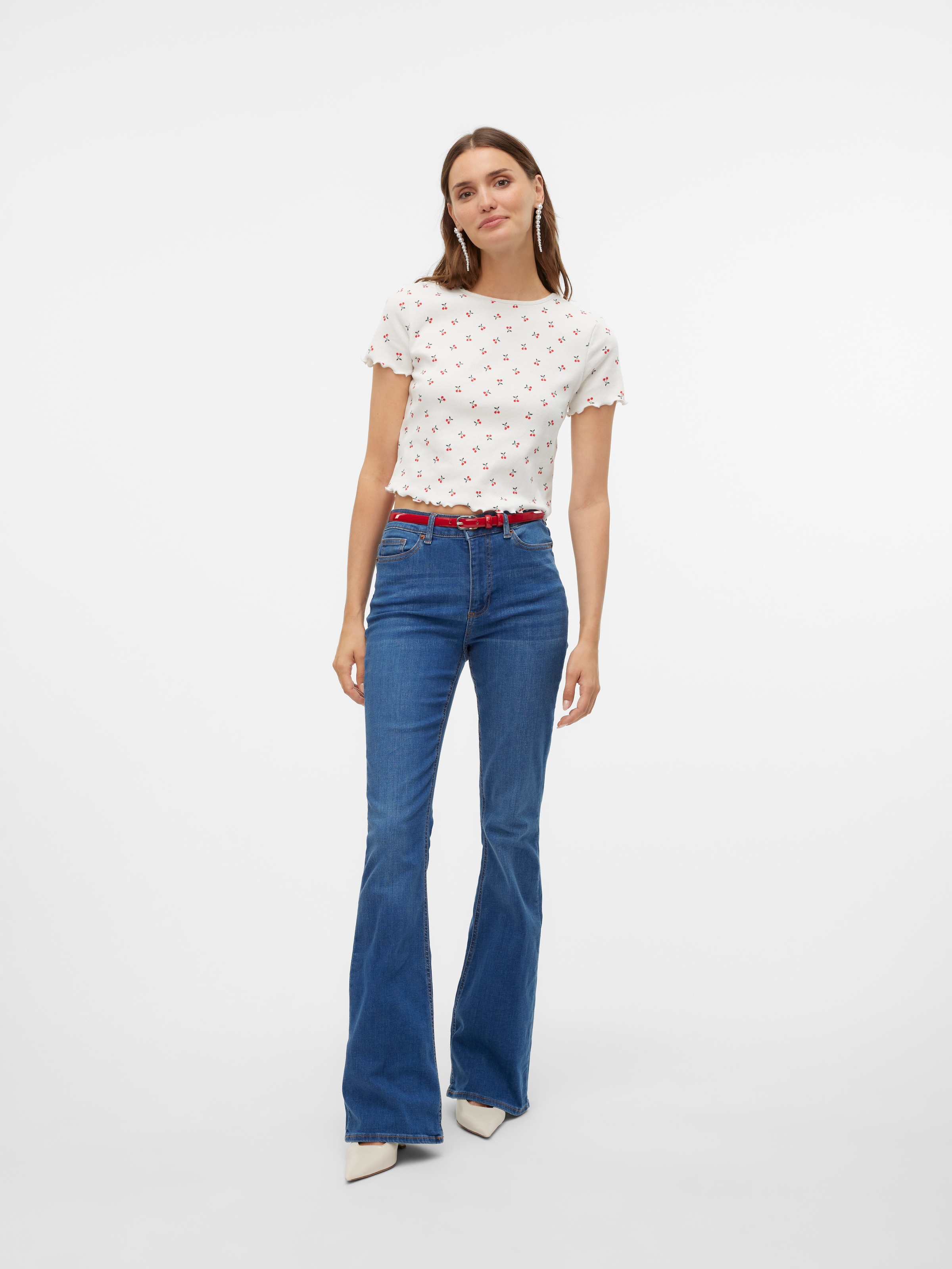 Vero Moda Kurzarmshirt »VMHARRY SS O-NECK TOP JRS NOOS«