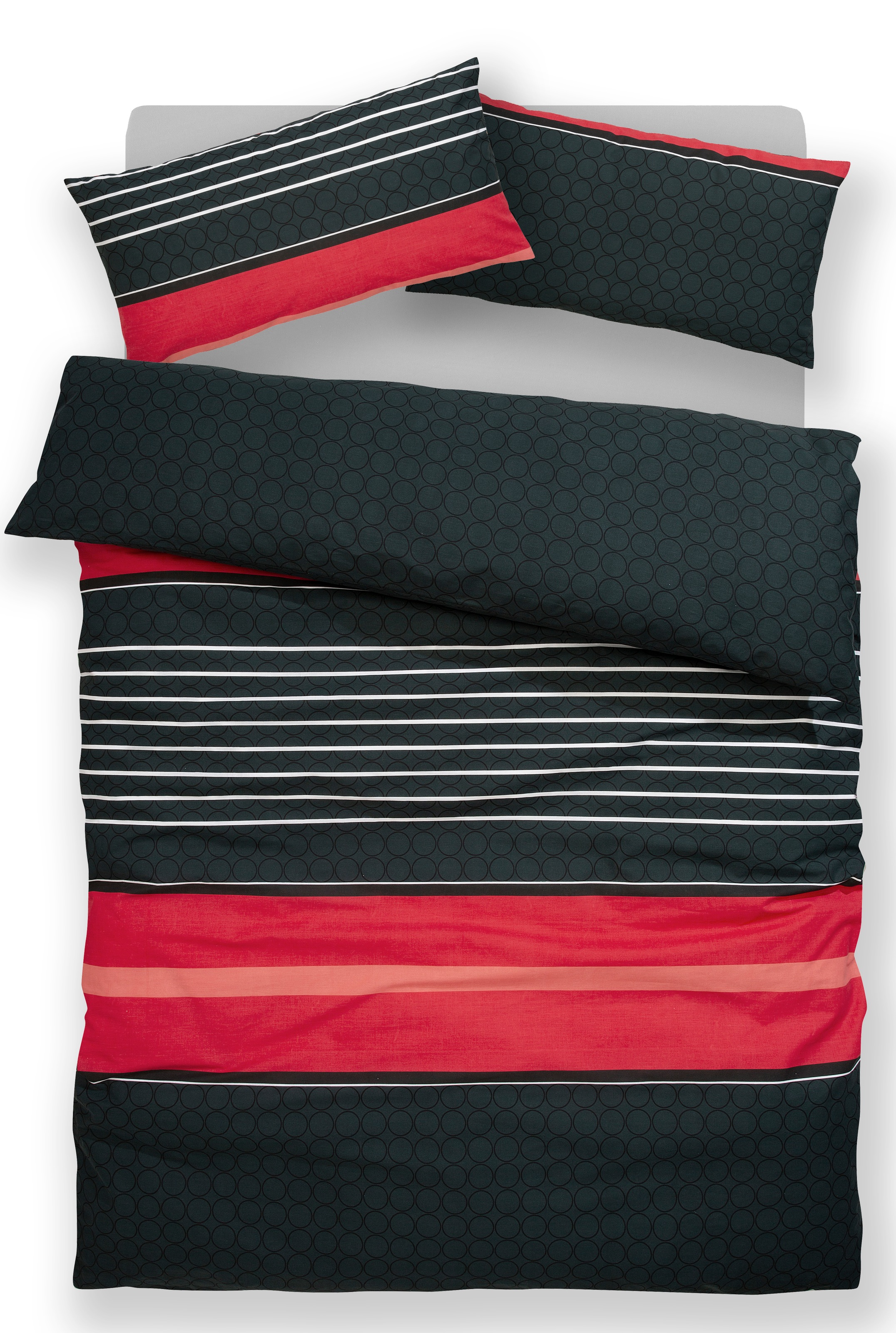 OTTO home Bettwäsche "Circle" 2 Stk. tlg. Bettwäsche aus Baumwolle mit Stre günstig online kaufen