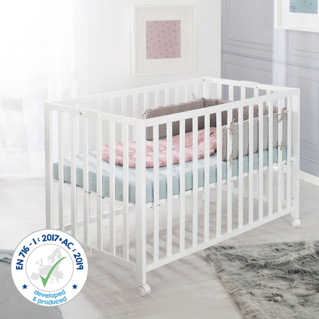 roba® Babybett »Fold Up, weiß«, klappbar