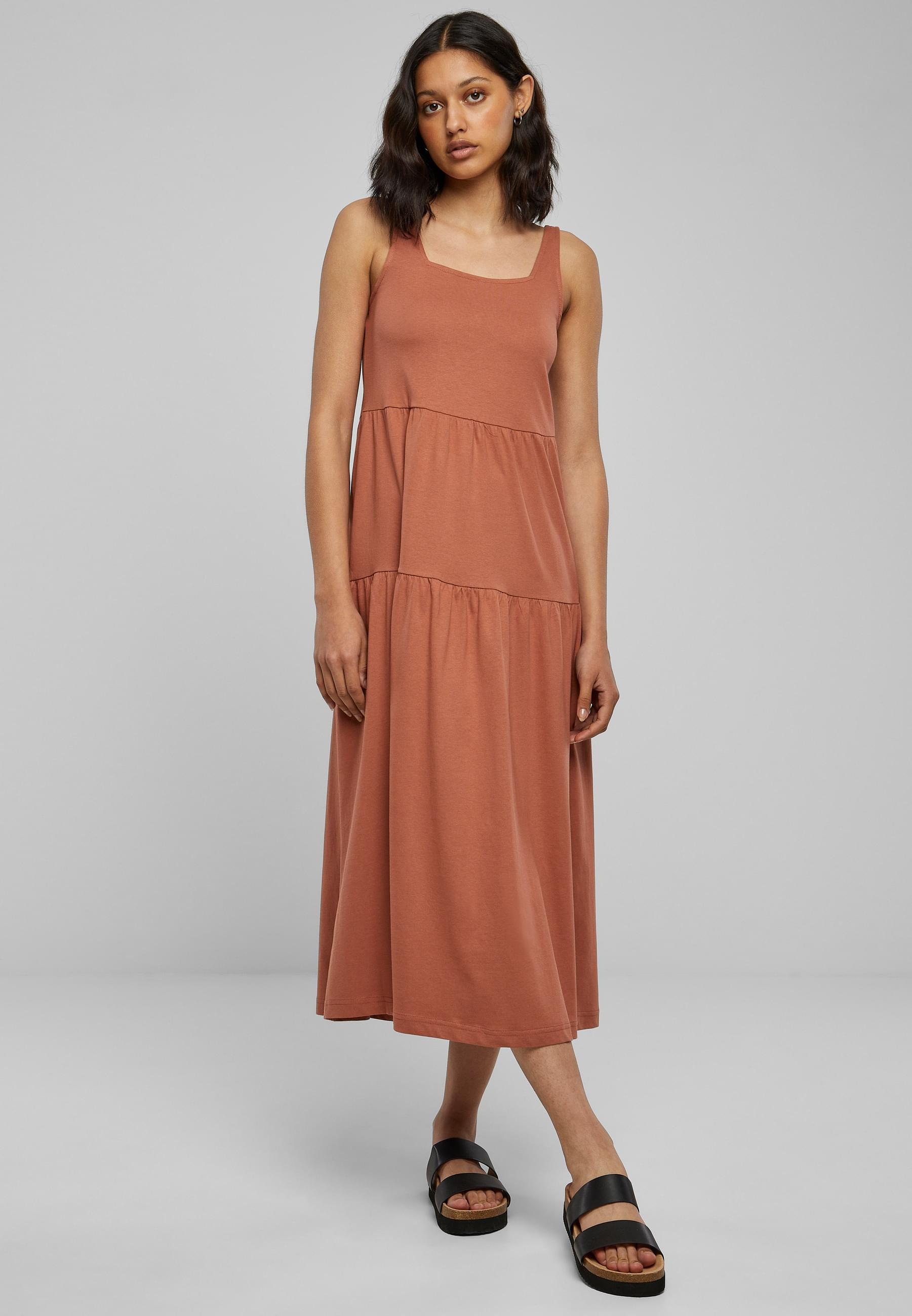 URBAN CLASSICS Shirtkleid »Urban Classics Damen Ladies 7/8 Length Valance Summer Dress«, (1 tlg.)