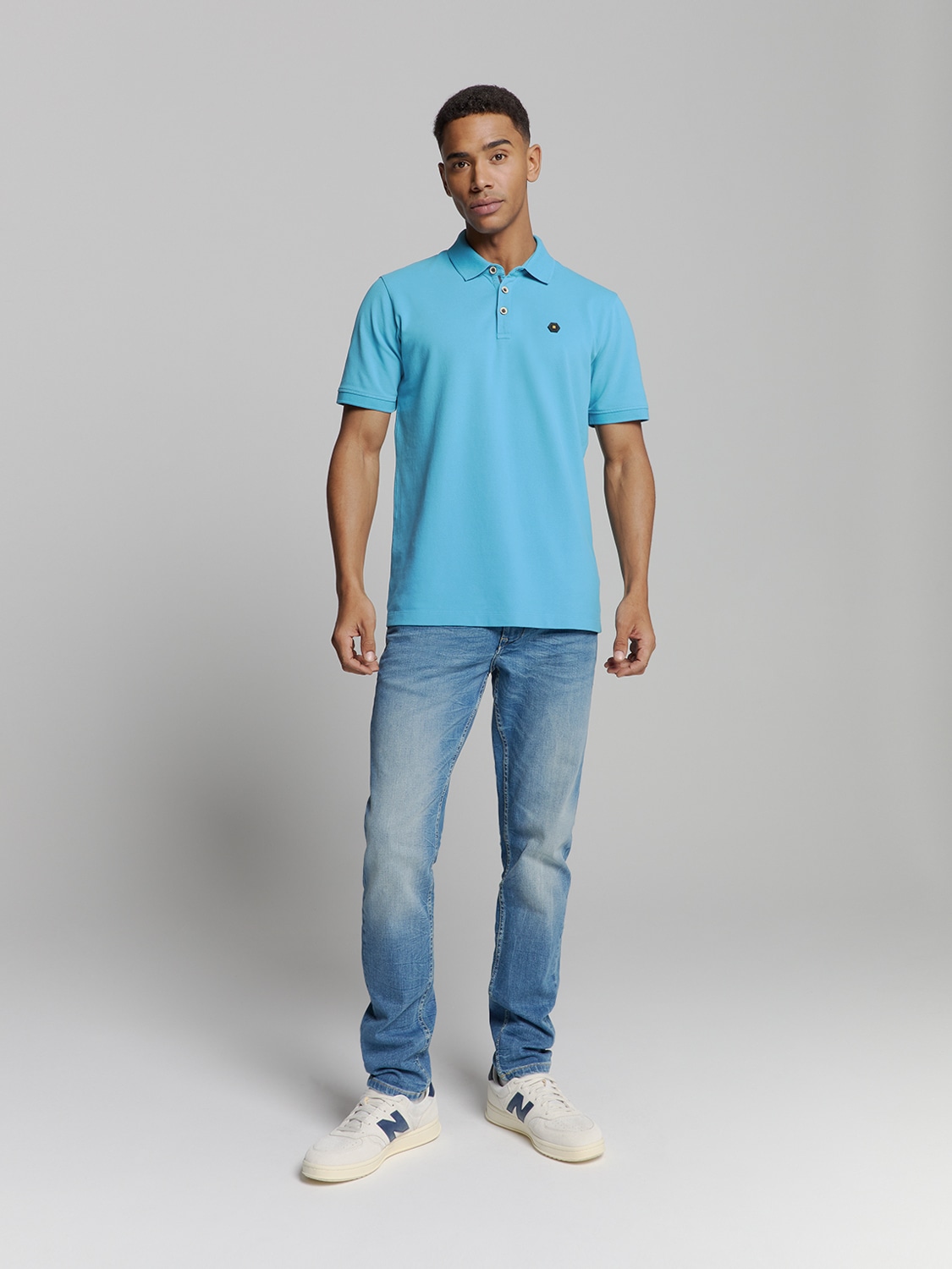 NO EXCESS Poloshirt »No Excess Poloshirt Polo Pique Garment Dyed«