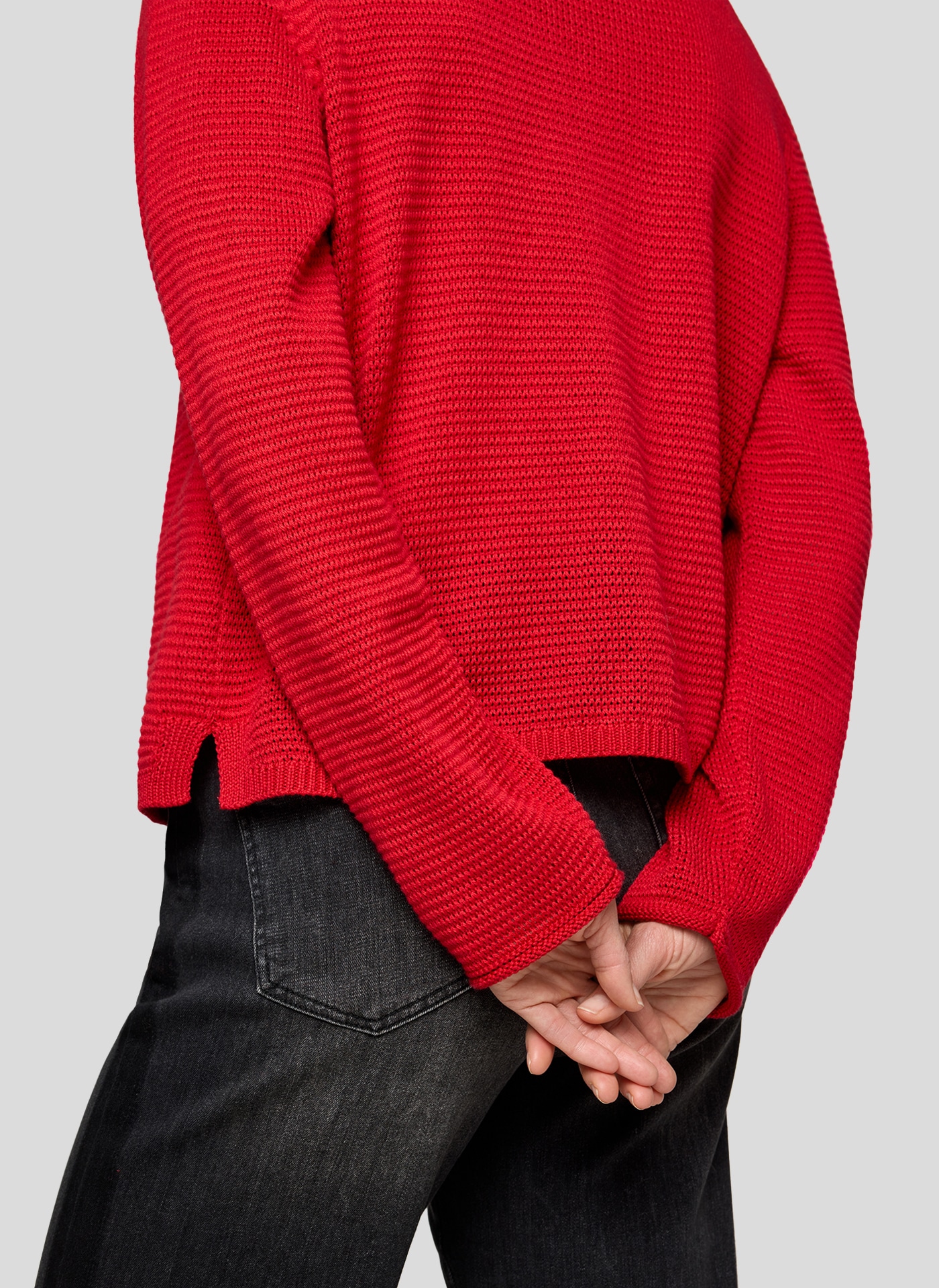 Rabe Cardigan Strickjacke ohne Verschluss / Rundhals