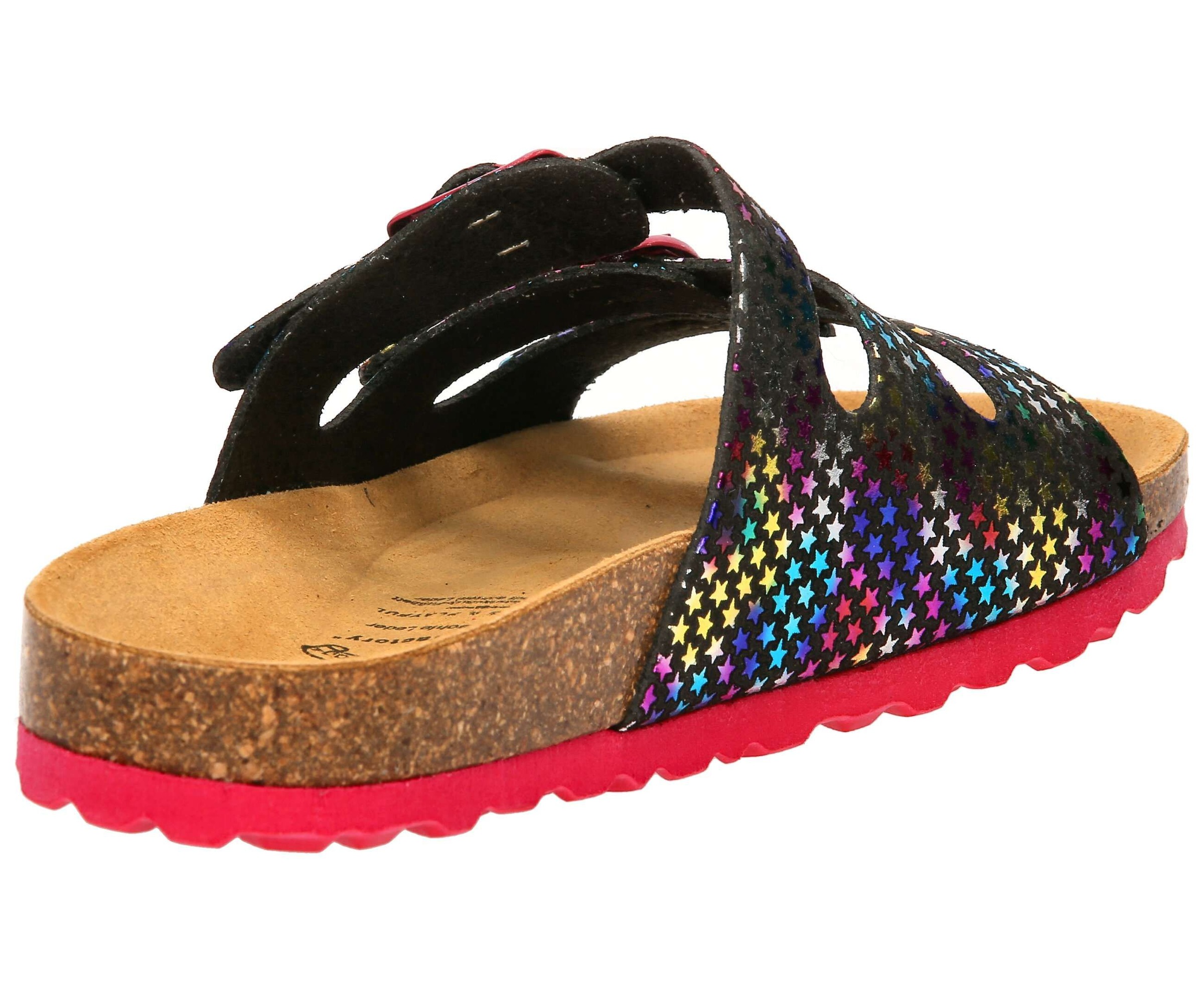 Pantolette LICO "Pantolette Bioline Starline", Damen, Gr. 40, schwarz, Synthetik, Schuhe Schlappen Pantolette 3