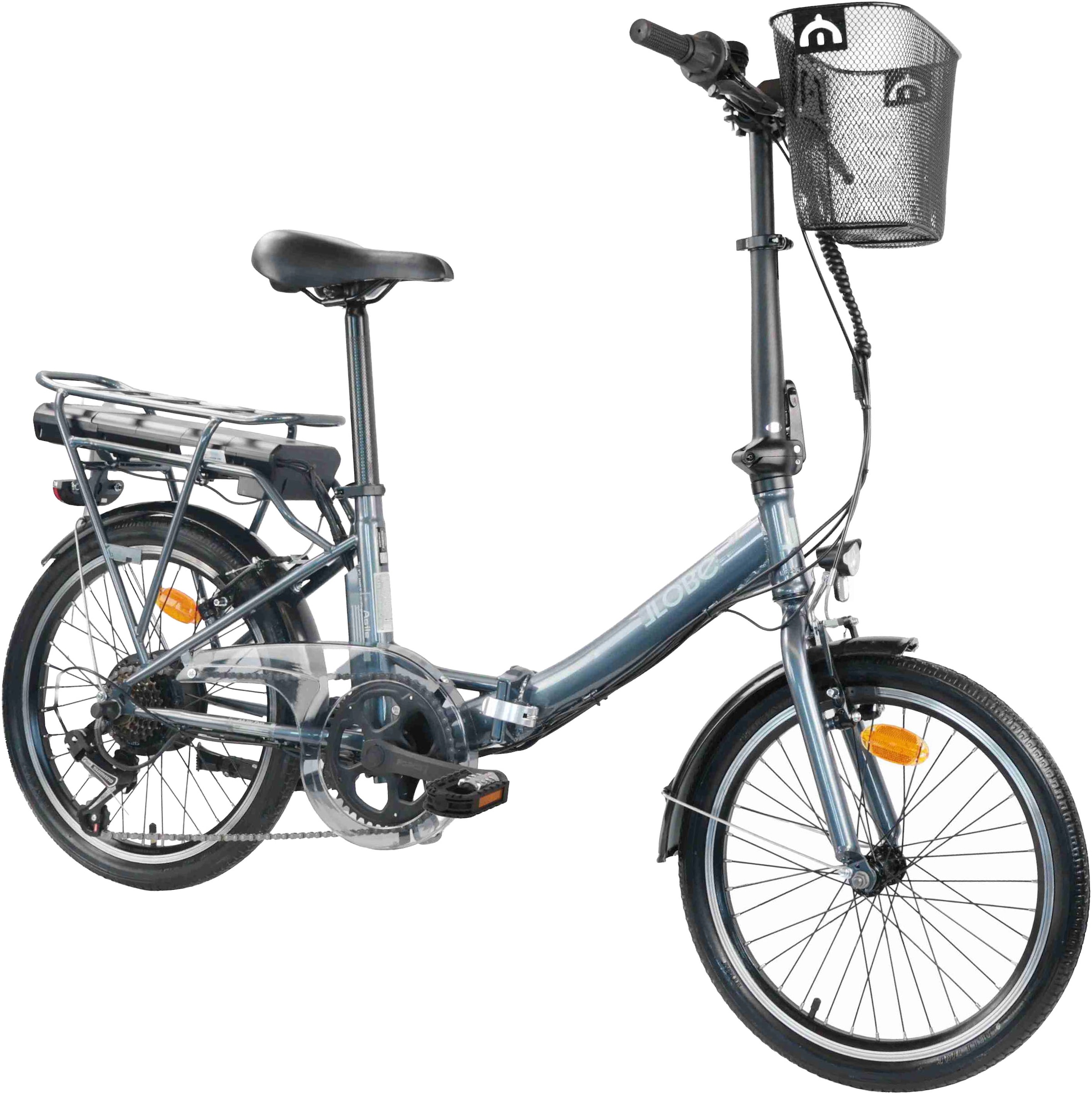 LLobe »Falt E-Bike 20" Agile« 5 Gang Shimano Tourney Schaltwerk Kettenschaltung Heckmotor 250 W