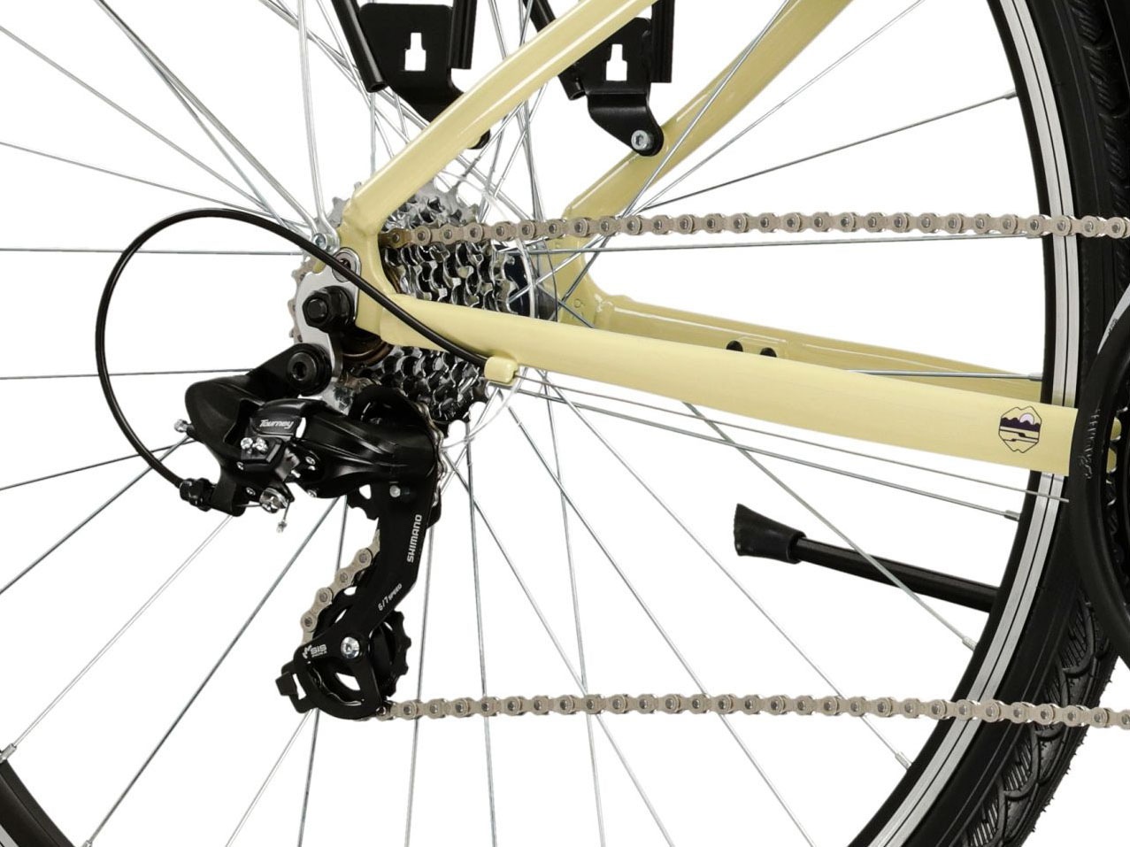 Kross Trekkingrad »Damen-Trekkingrad 28" Trans 1.0 Natur 21 Gänge« 21 Gang Shimano TOURNEY TY300 Schaltwerk Kettenschaltung